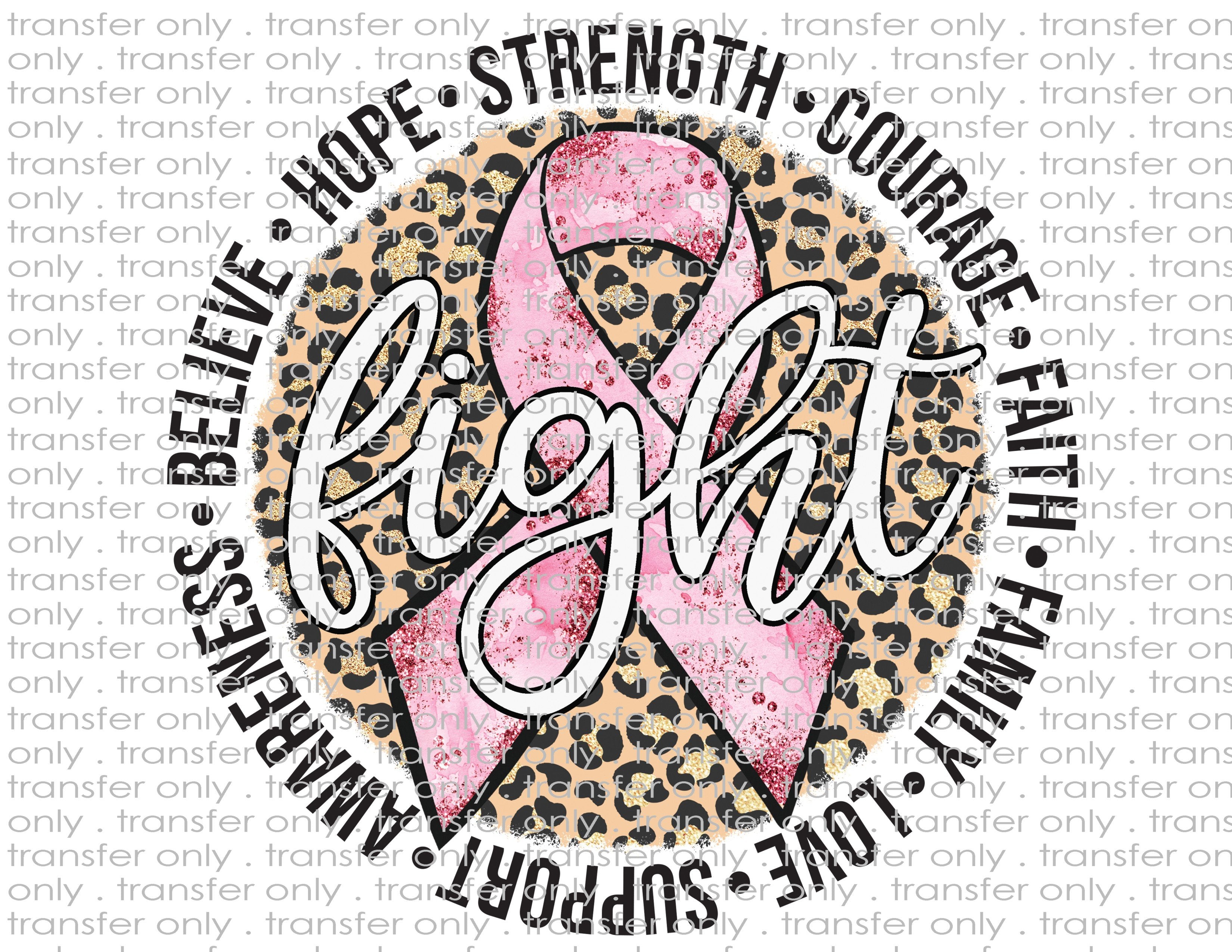Fight Pink Ribbon - Waterslide, Sublimation Transfers