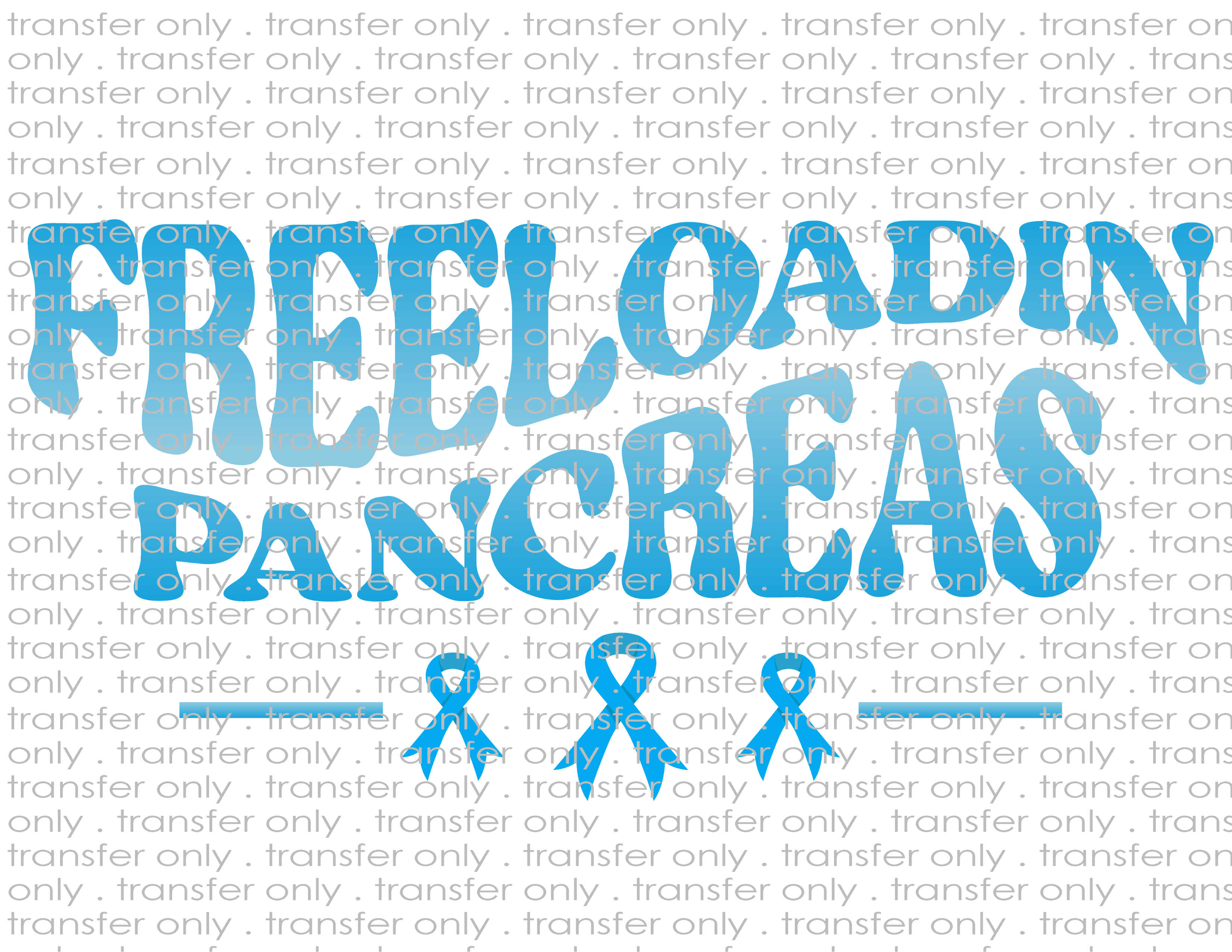 Diabetes Awareness - Waterslide, Sublimation Transfers