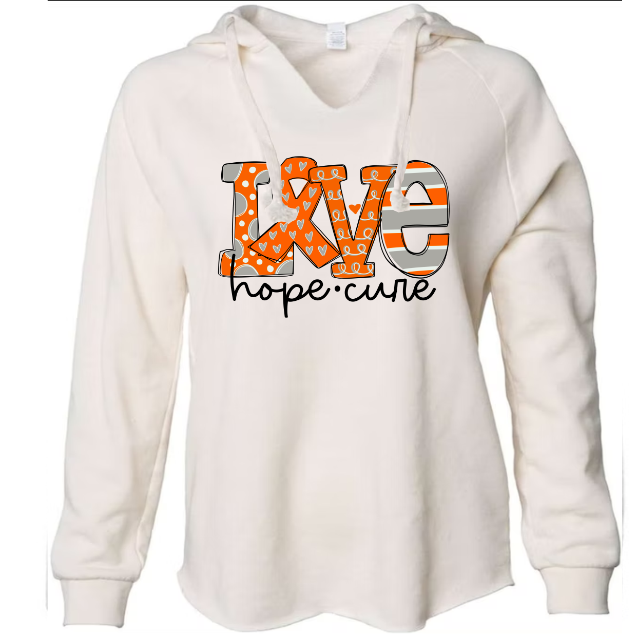 Love Hope Cure Orange Ribbon - DTF Transfer