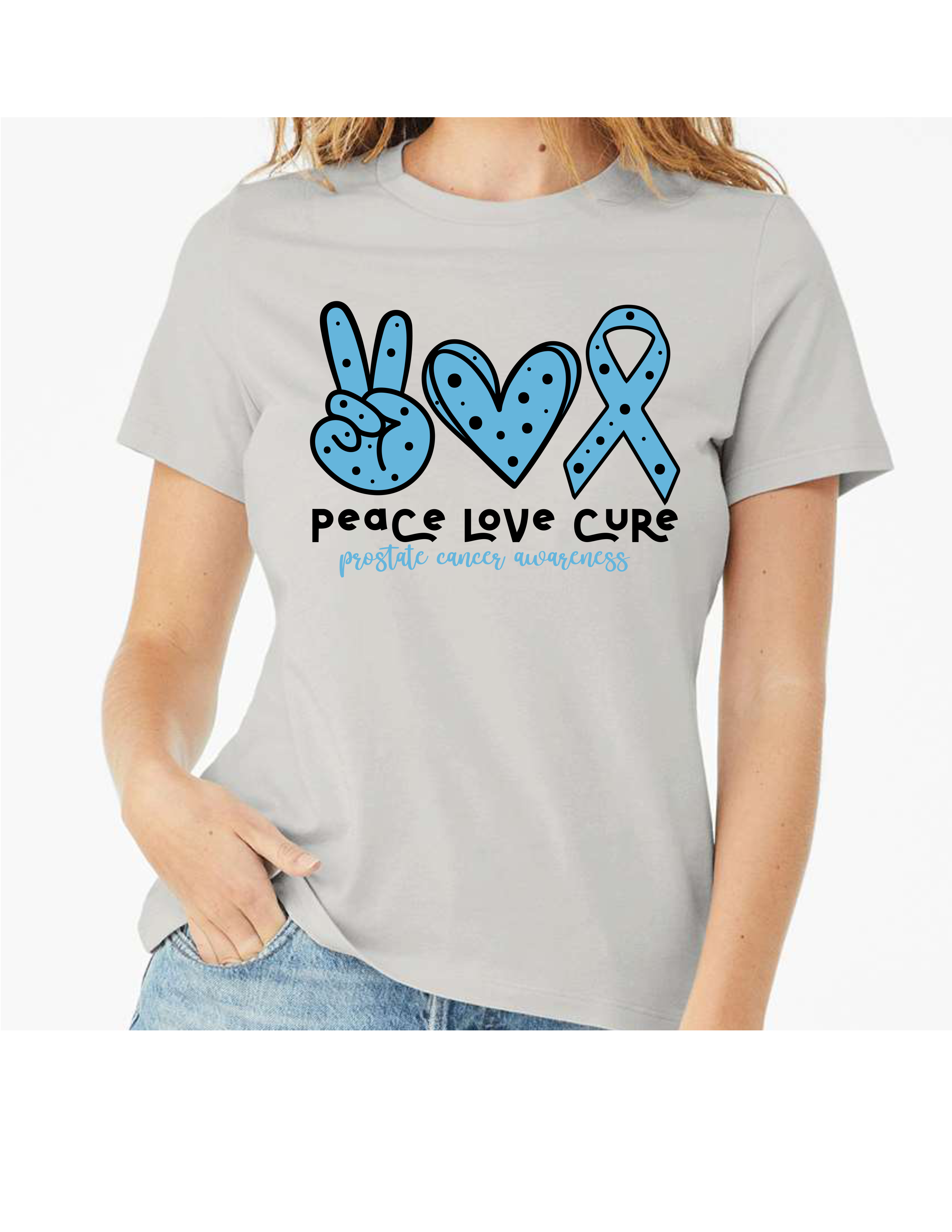 Peace Love Cure Prostate Cancer - DTF Transfer