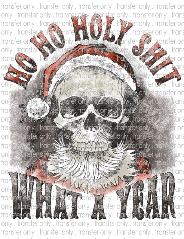 Ho Ho Ho Holy Sh*t What A Year - Waterslide, Sublimation Transfers