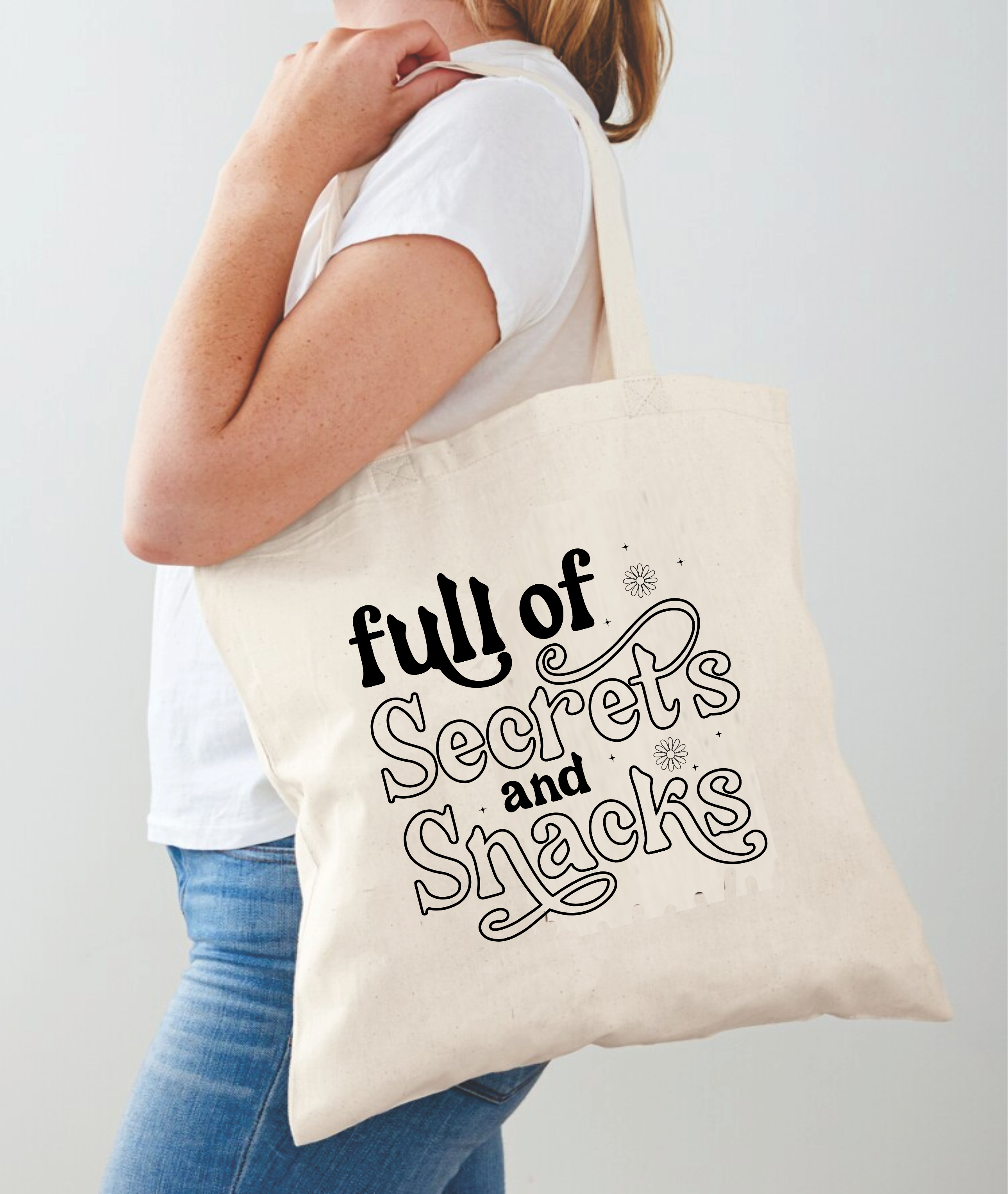 Full Of Secrets & Snacks - Tote Bag Design - DTF & Sublimation
