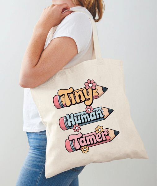 Tiny Human Tamer - Tote Bag Design - DTF & Sublimation