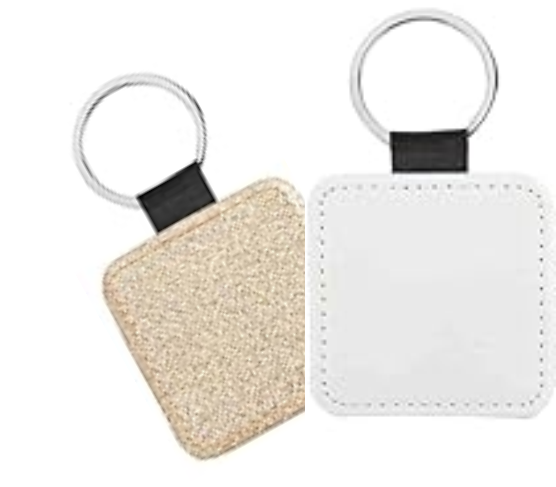 Key Chain w/Glitter Back -Sublimation