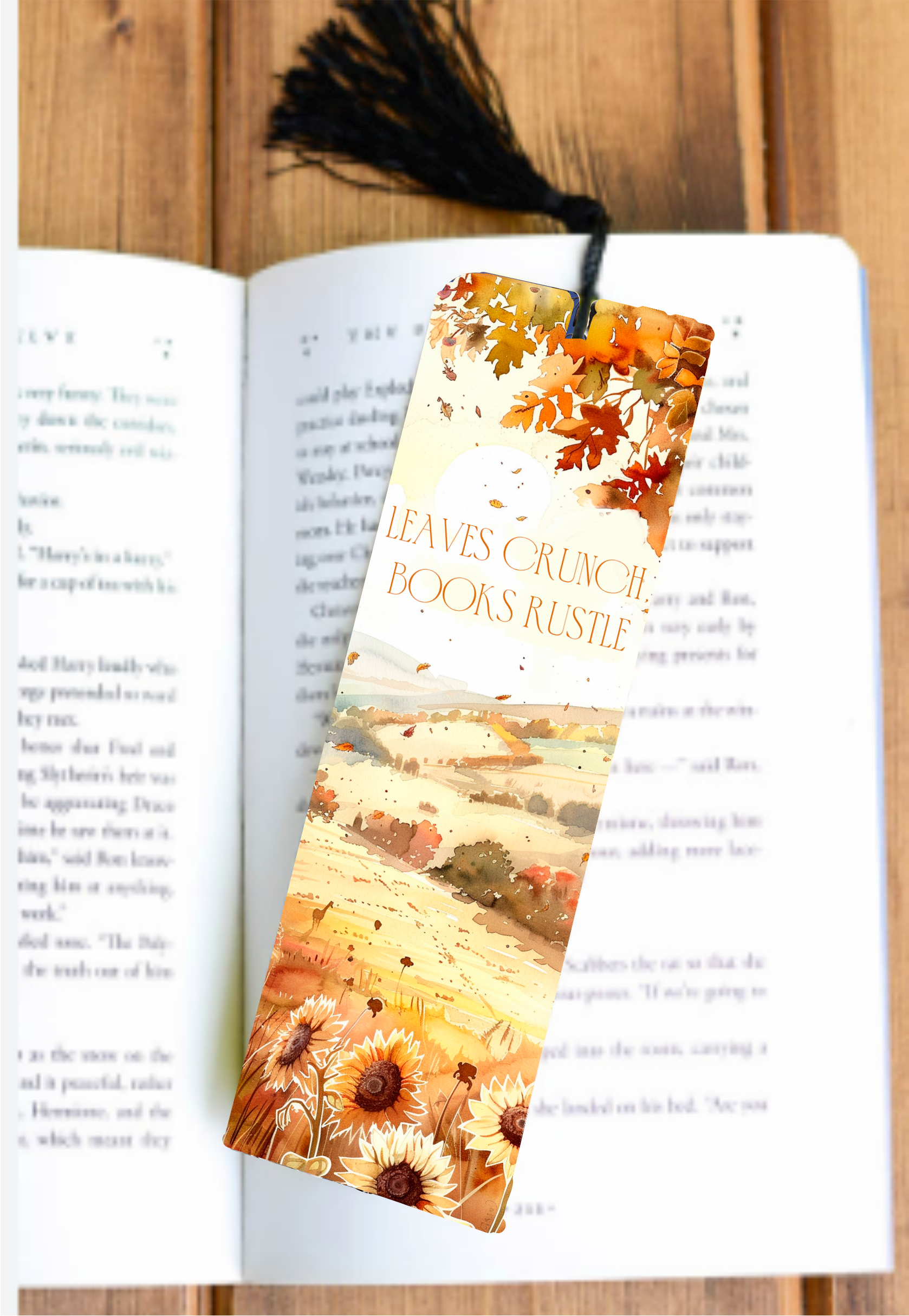 Leaves Crunch, Books Rustle - Bookmark - Sublimation Transfer