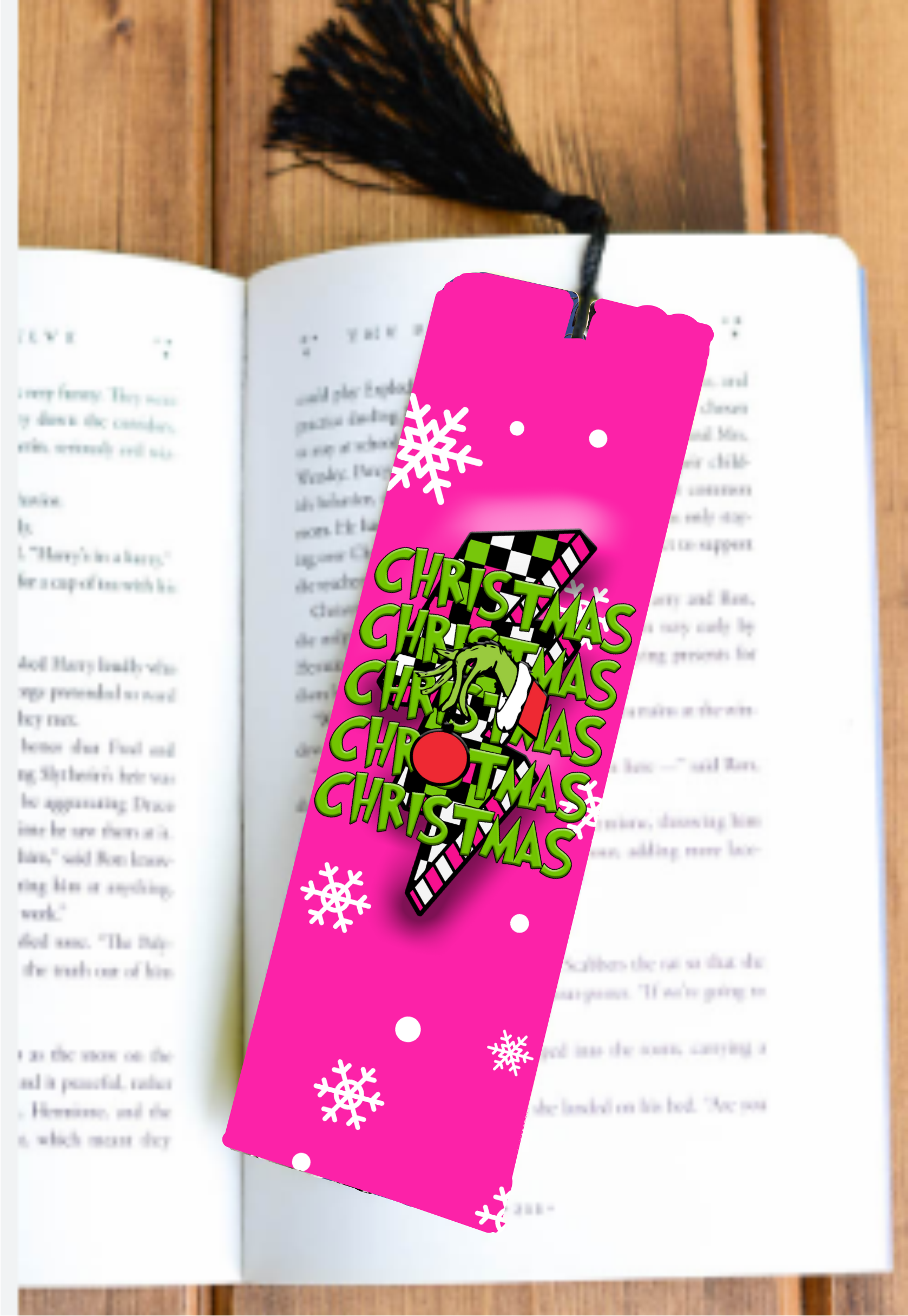 Christmas Grinch Hand - Bookmark - Sublimation Transfer