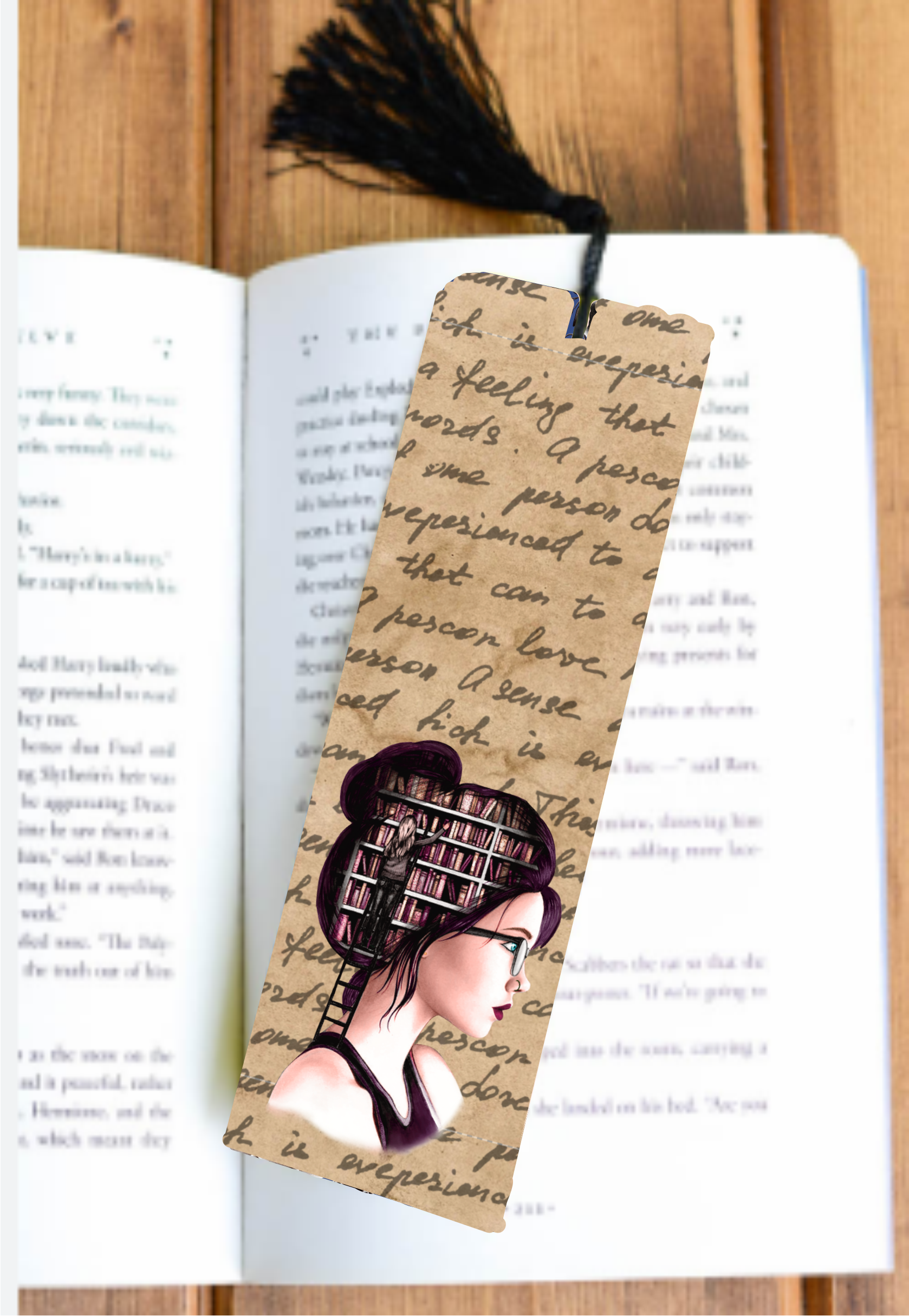 Vintage Book Lover - Bookmark - Sublimation Transfer
