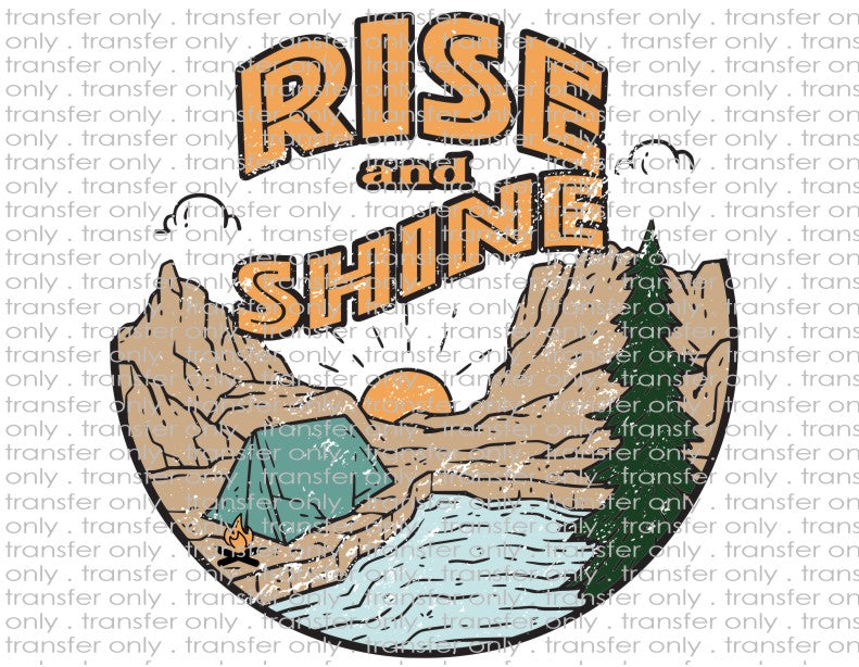 Camping Rise & Shine - Waterslide, Sublimation Transfers