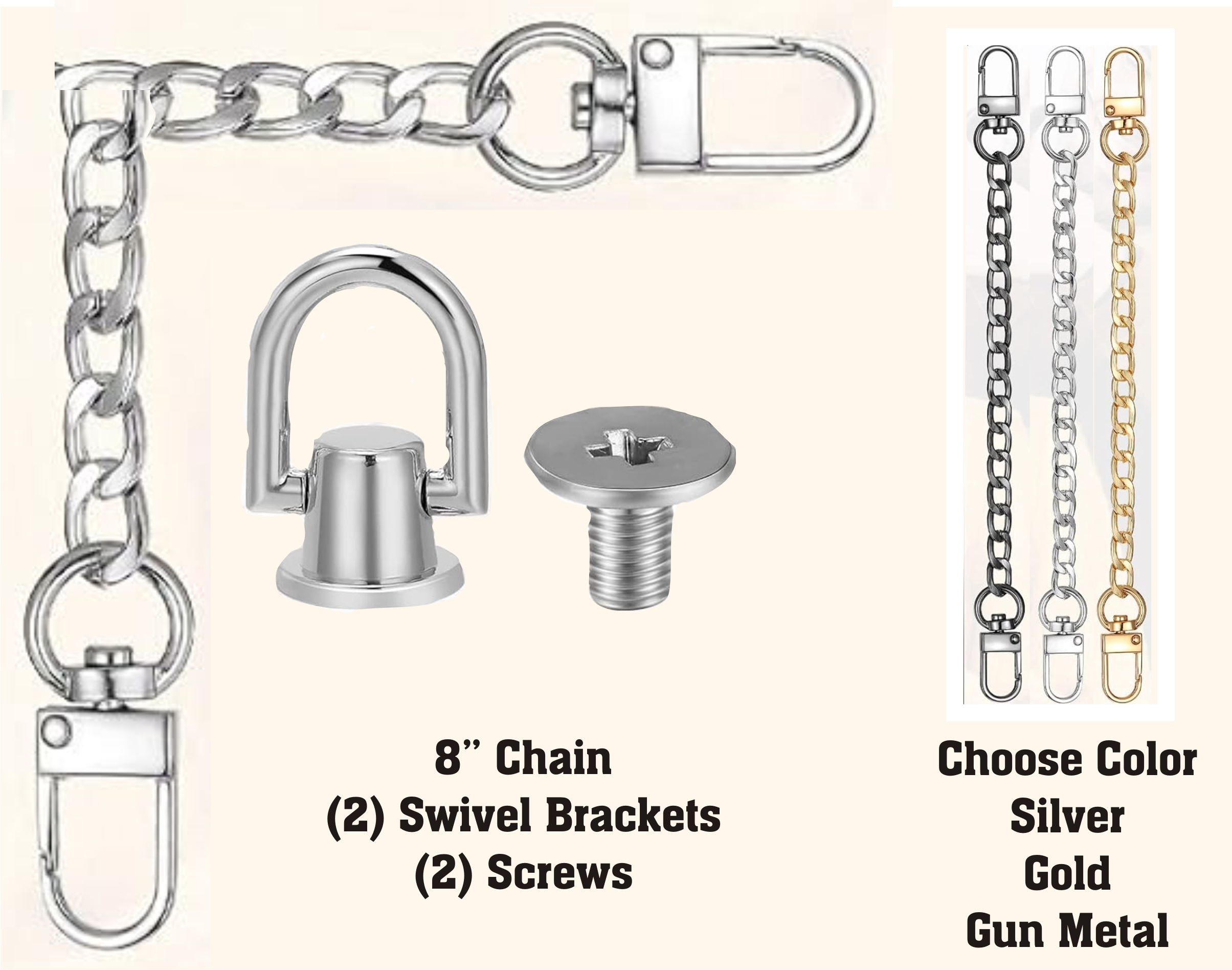 Chain Kit for Purse Tumblers - Choose Color