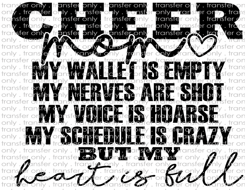 Cheer Mom - Waterslide, Sublimation Transfers