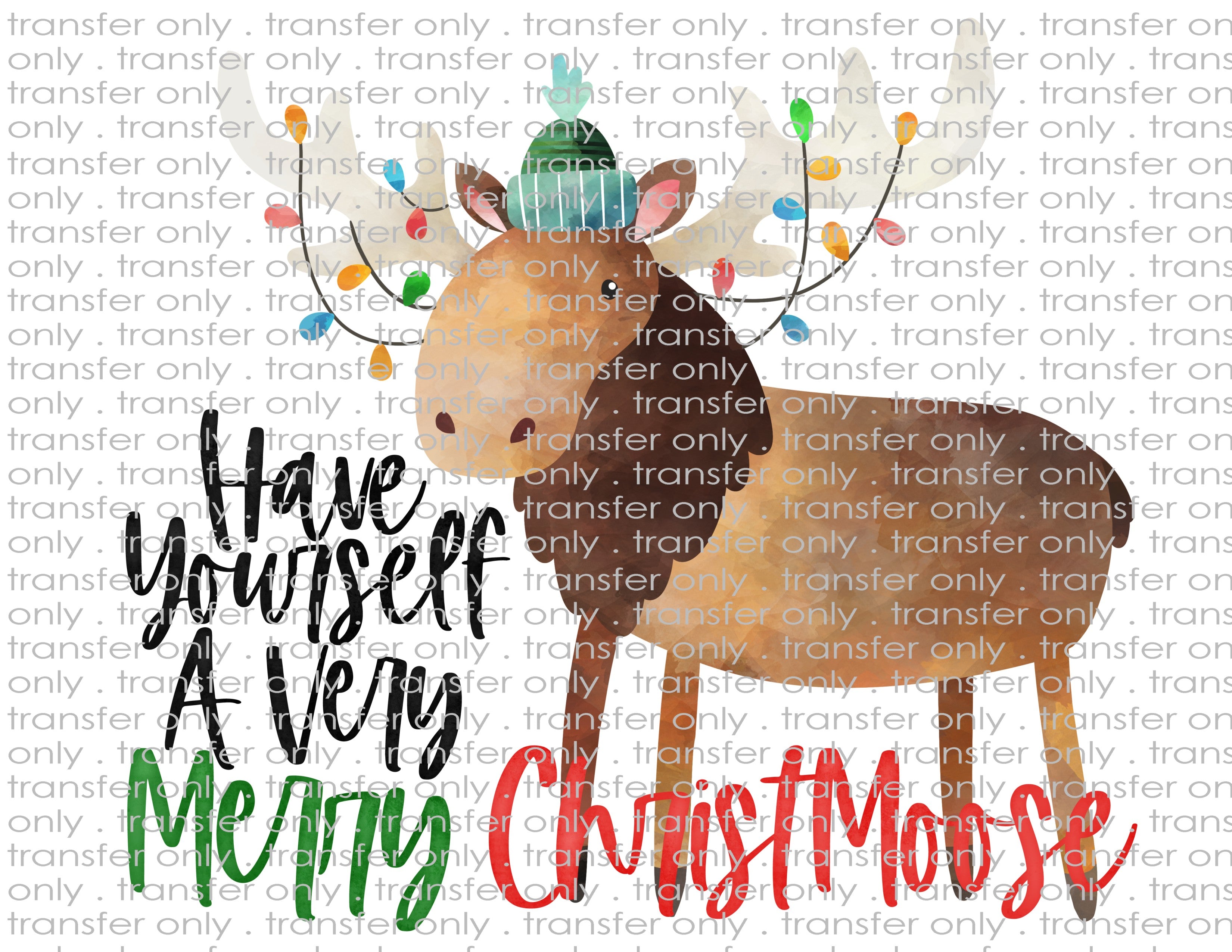 Merry Christmoose - Waterslide, Sublimation Transfers