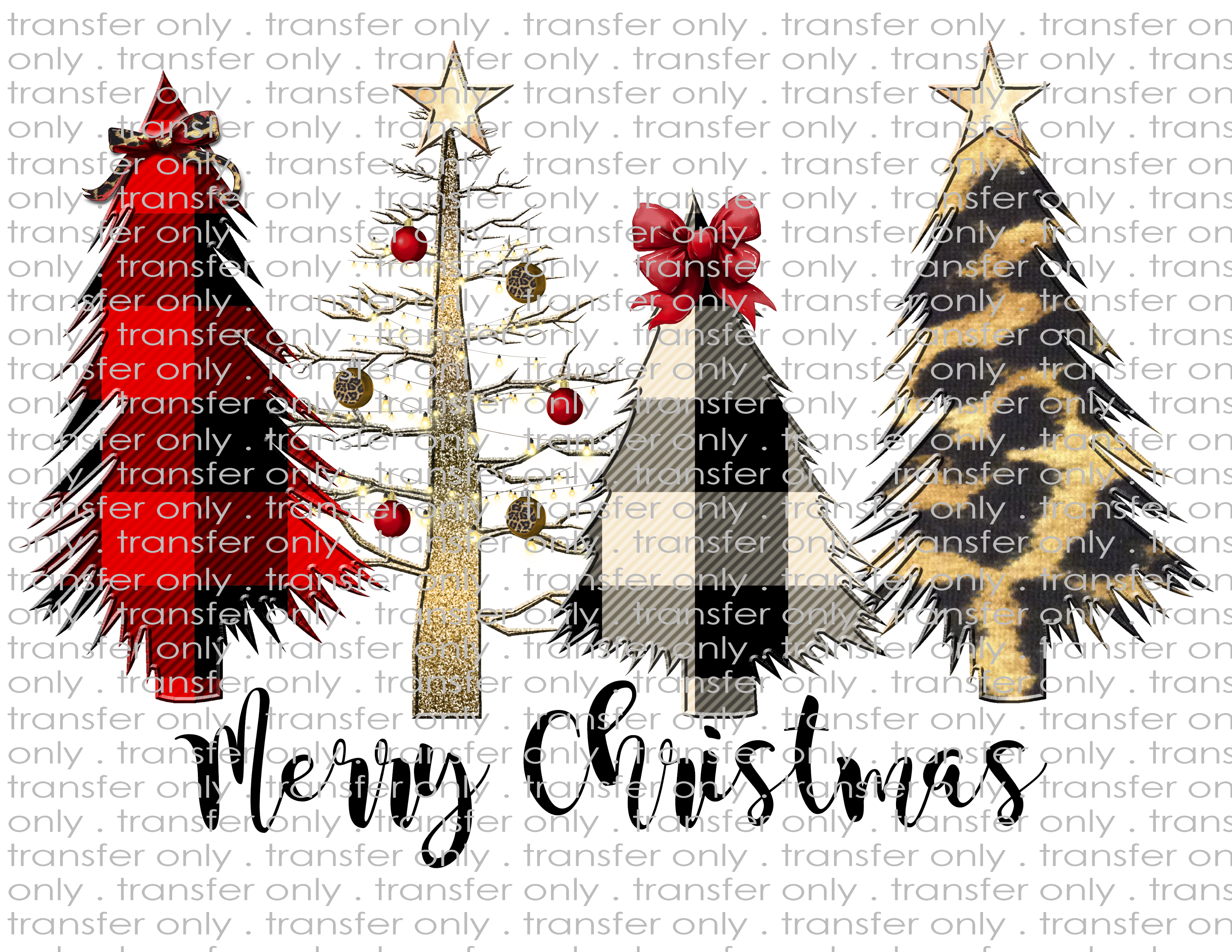 Christmas Trees - Waterslide, Sublimation Transfers