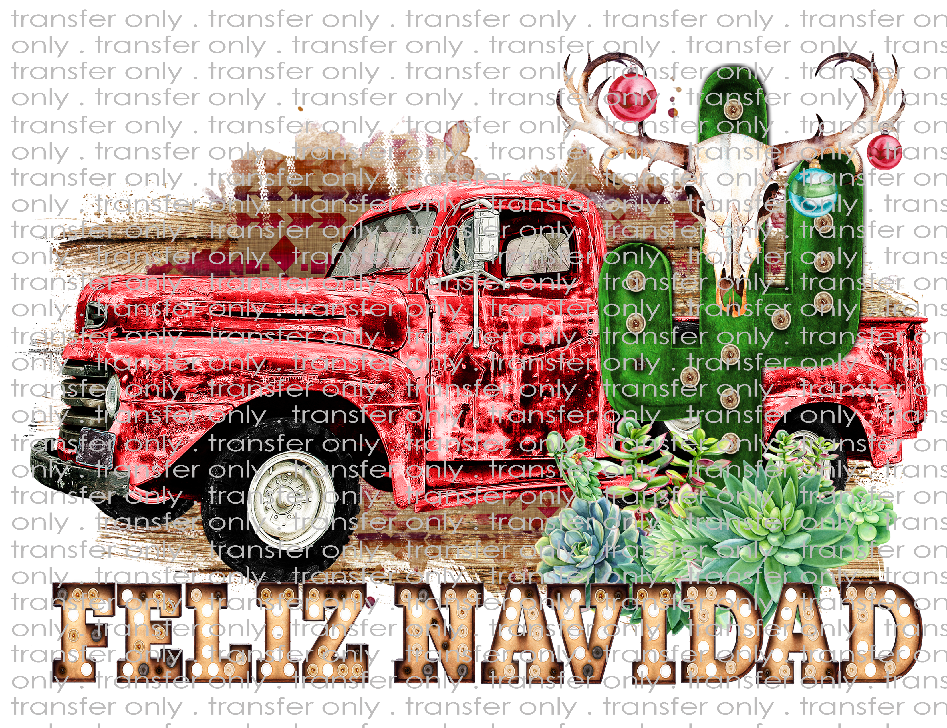 Feliz Navidad - Waterslide, Sublimation Transfers