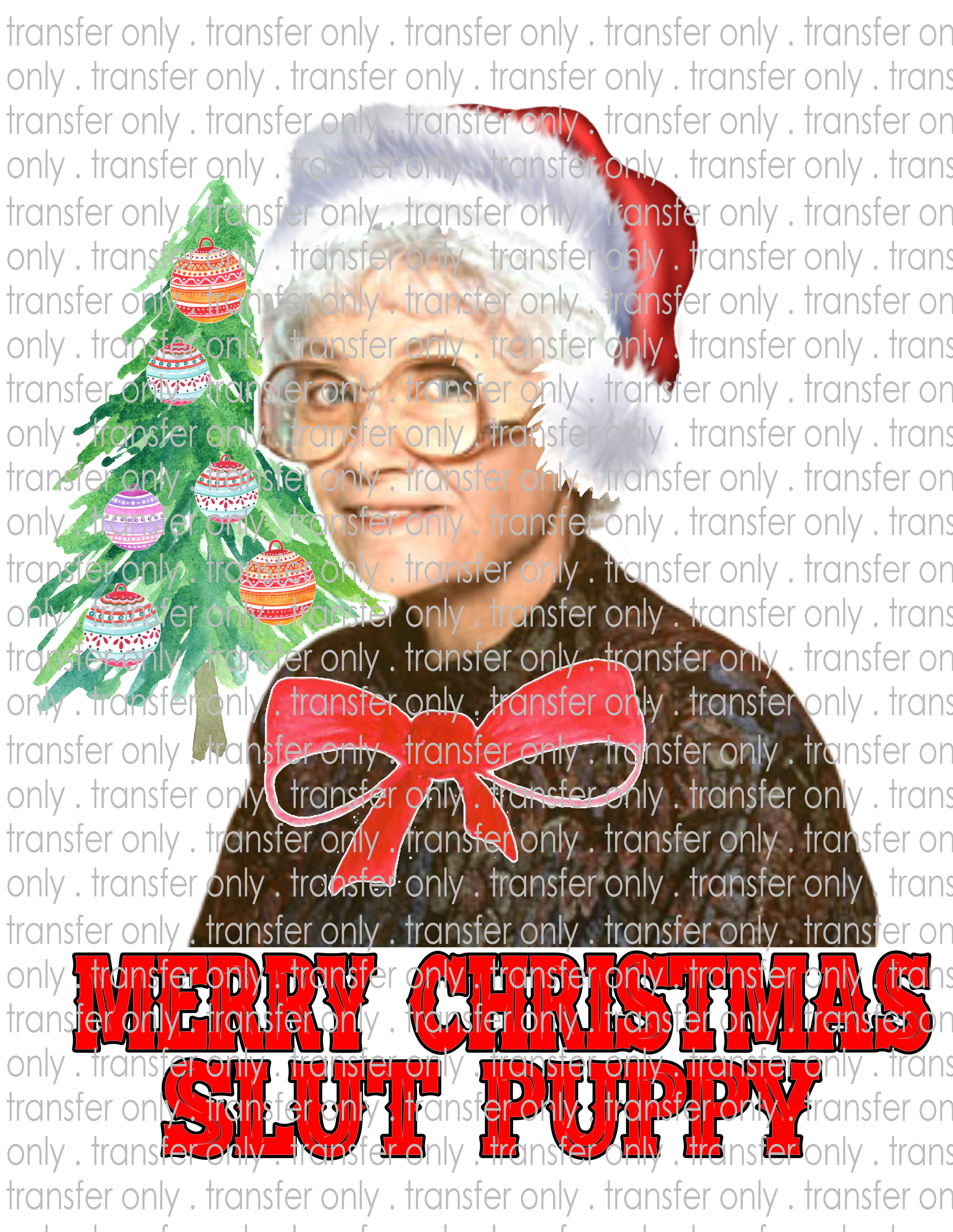 Funny Bad Christmas - Waterslide, Sublimation Transfers