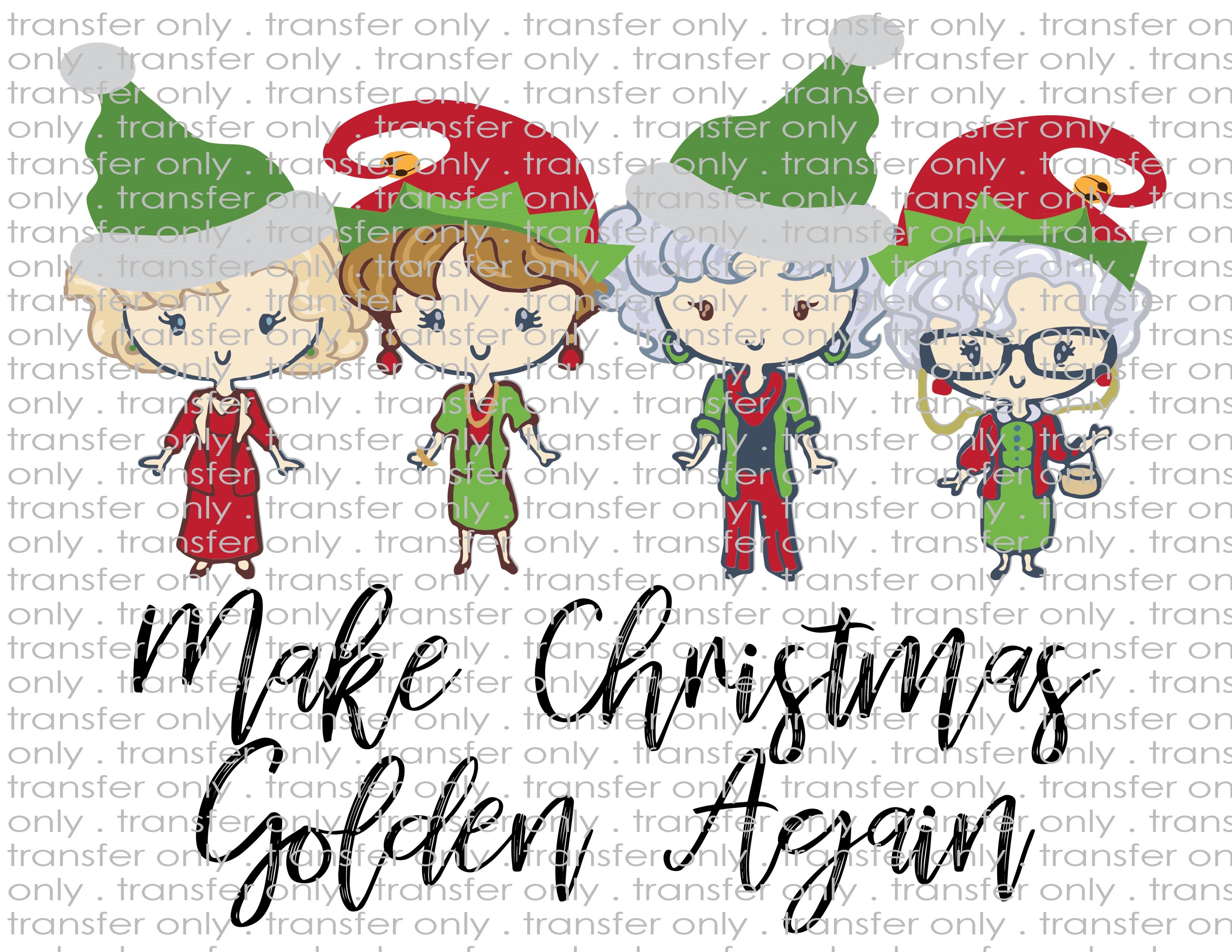 Waterslide, Sublimation Transfers - Christmas