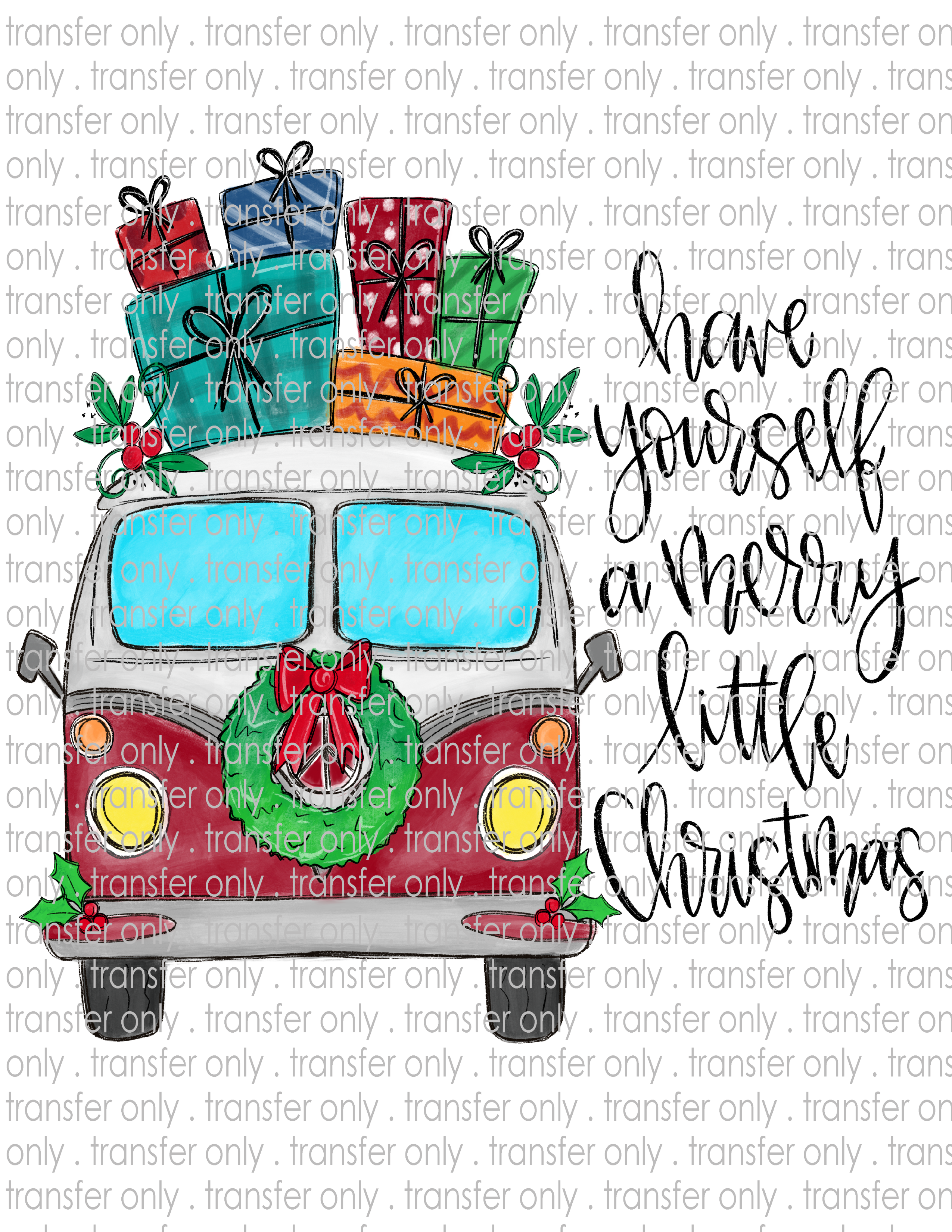 Hippie Van Christmas - Waterslide, Sublimation Transfers