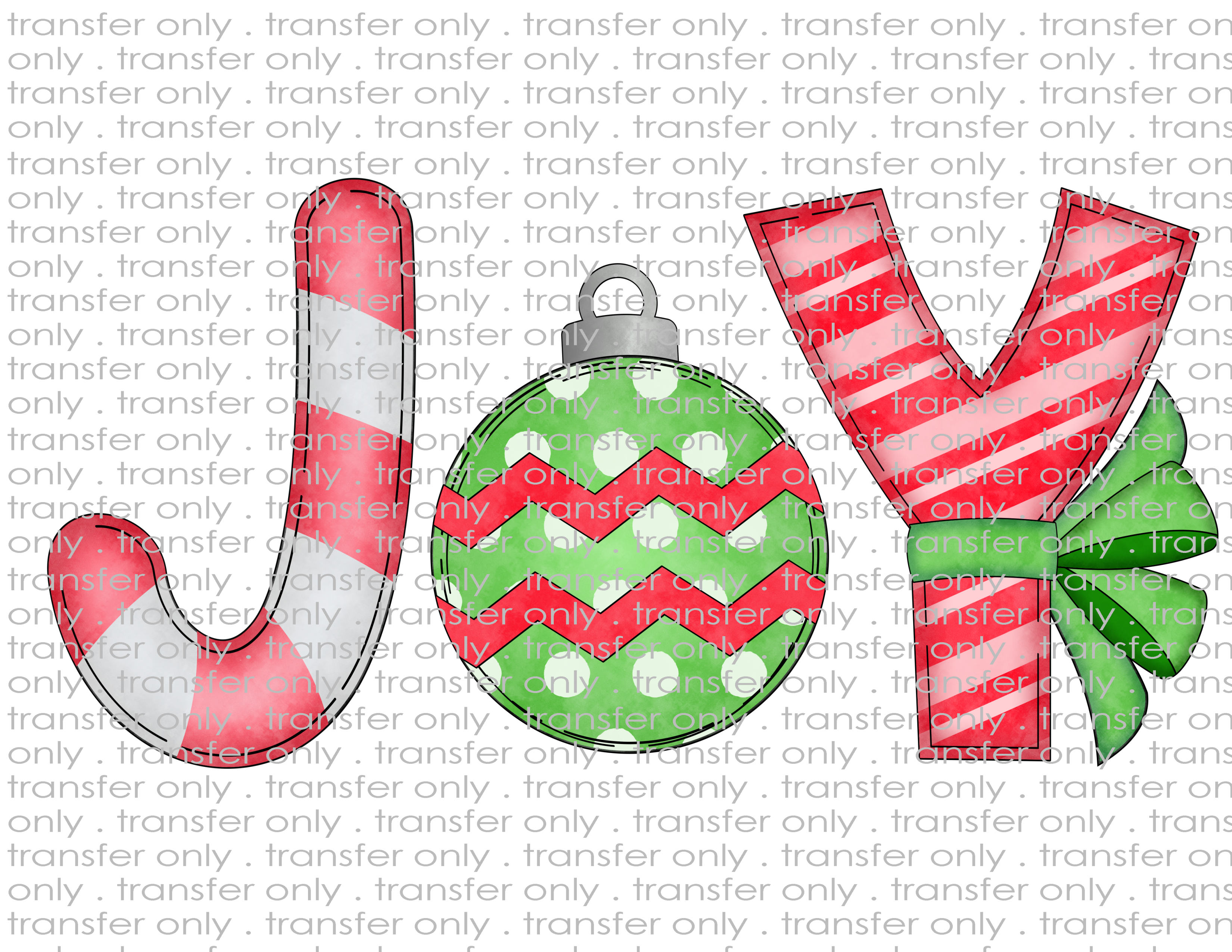 Christmas Joy - Waterslide, Sublimation Transfers