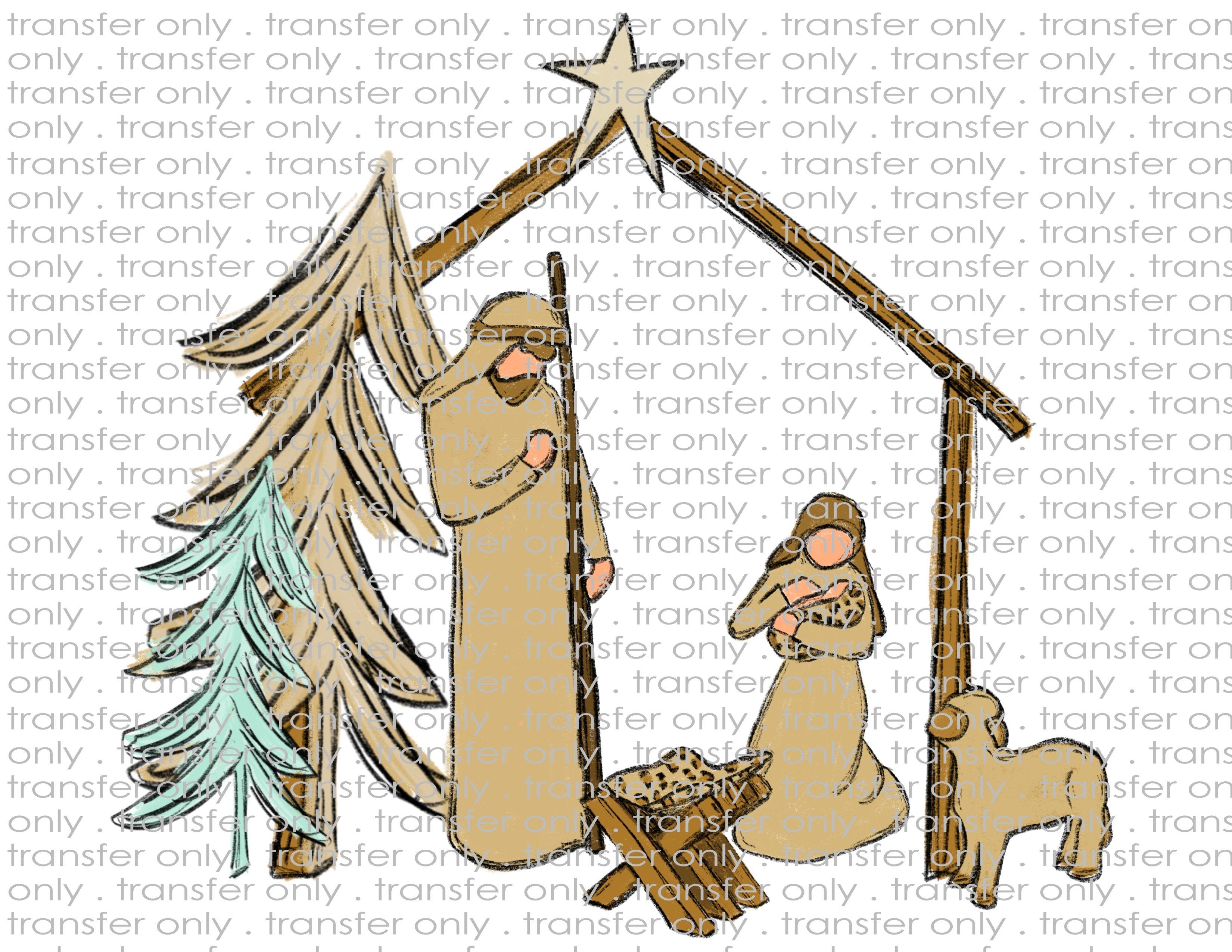 Christmas Manger - Waterslide, Sublimation