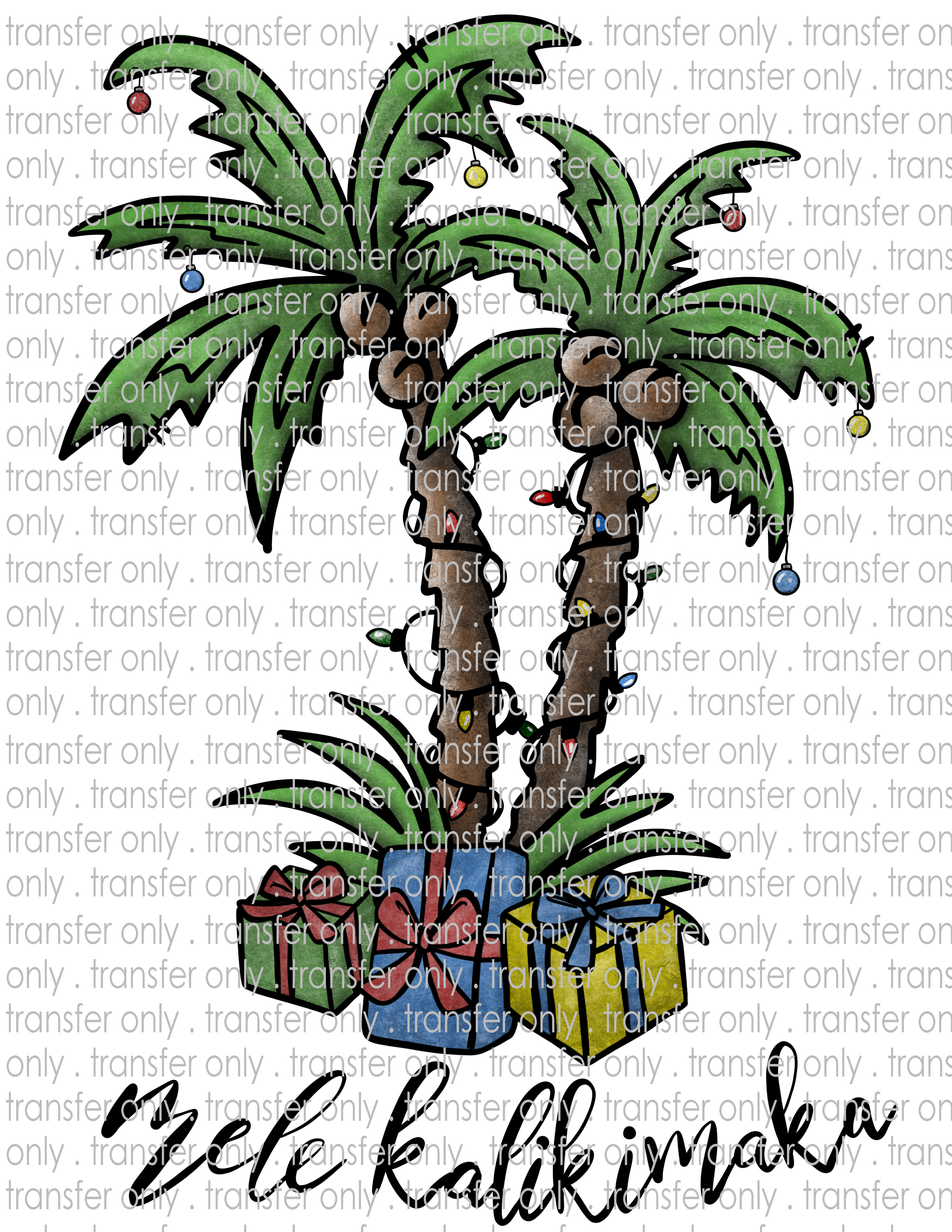 Mele Kalikimaka - Waterslide, Sublimation Transfers