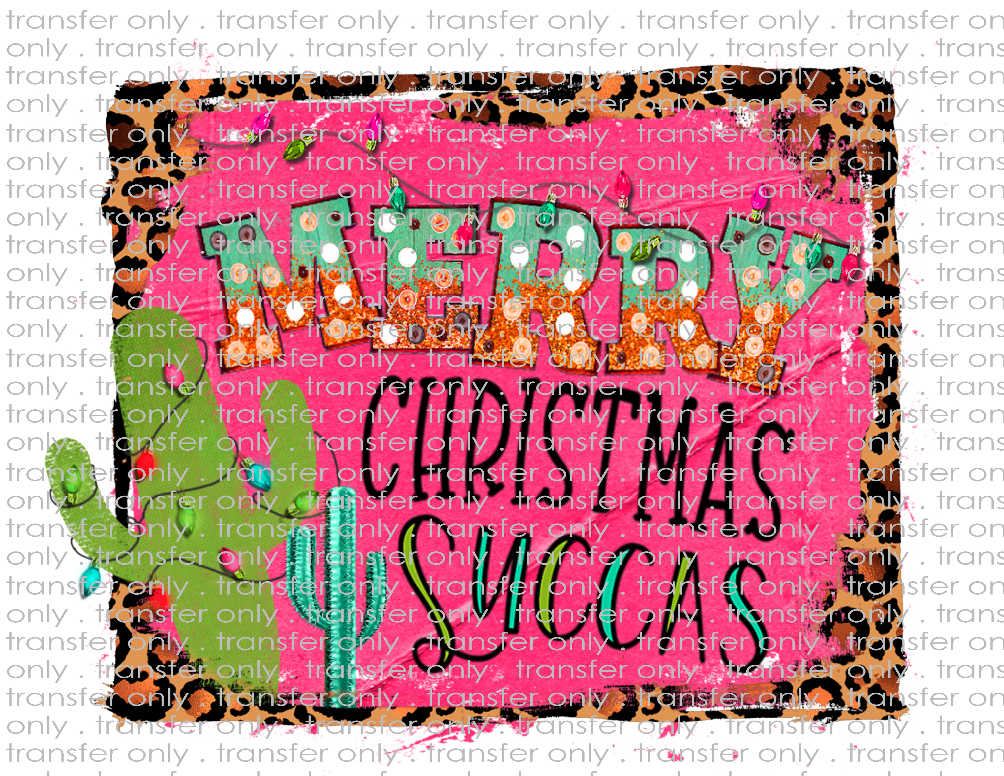 Christmas Succulents - Waterslide, Sublimation Transfers