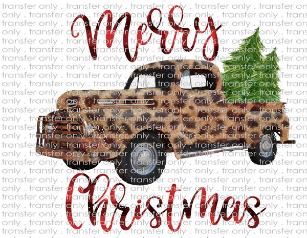 Leopard Merry Christmas - Waterslide, Sublimation Transfers