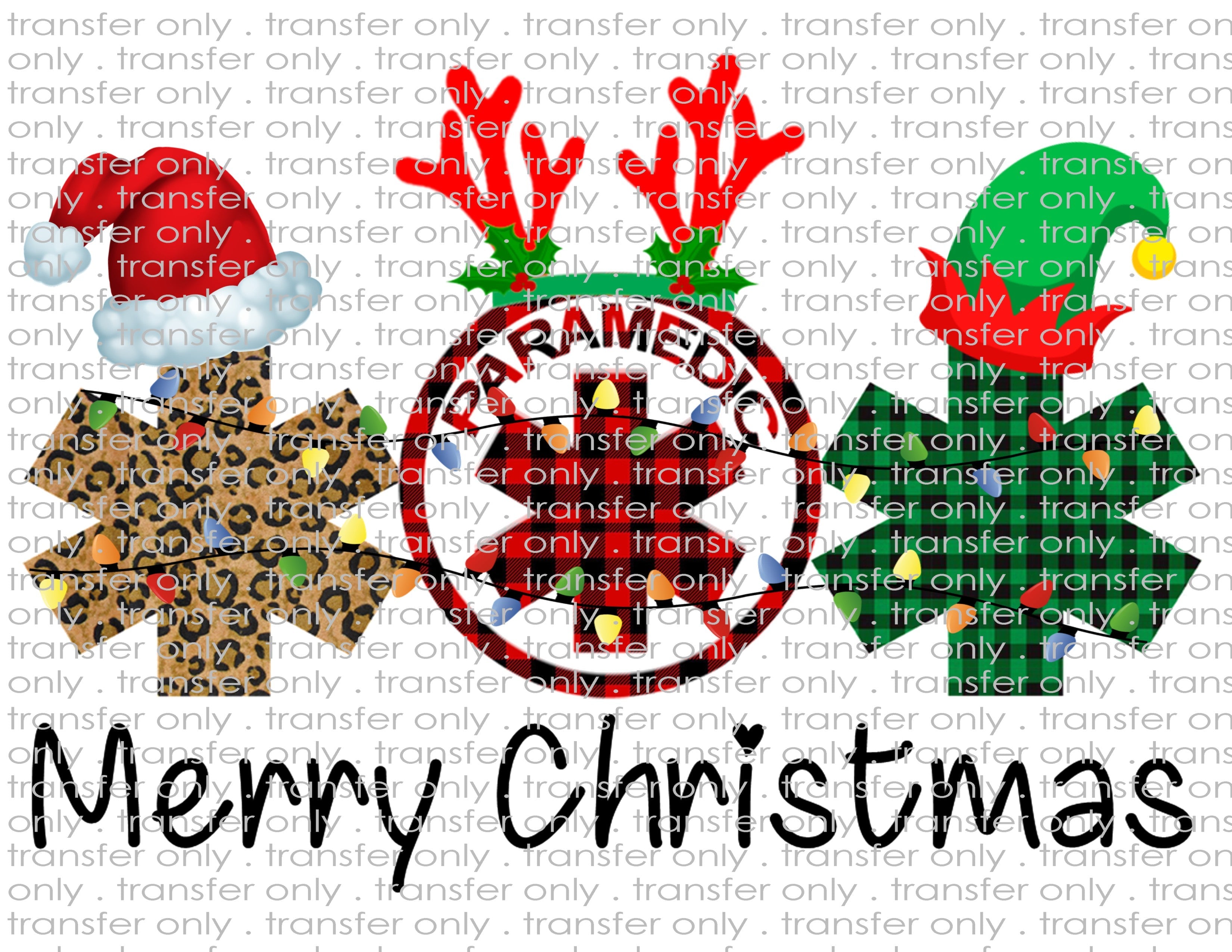 Christmas Paramedic Trio - Waterslide, Sublimation