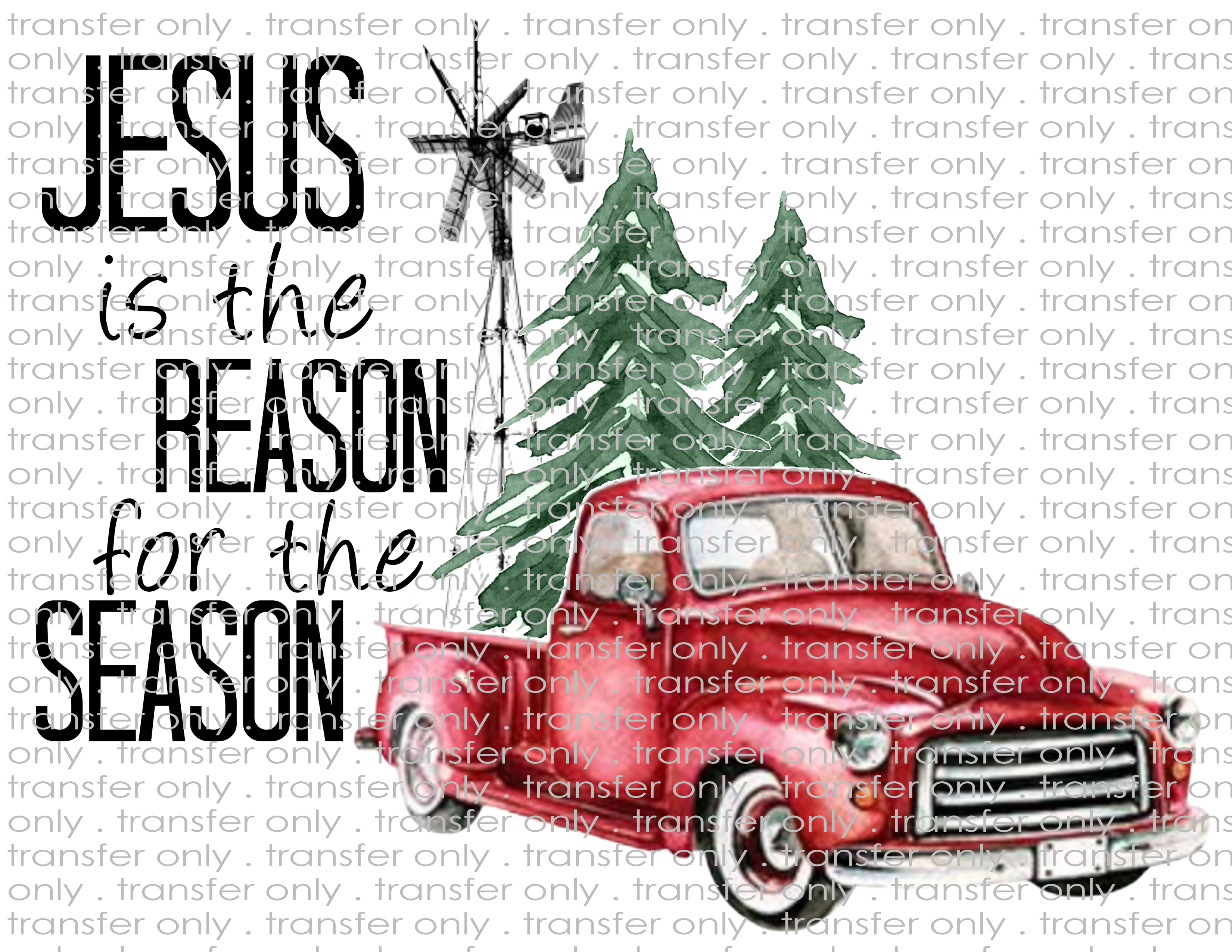 Vintage Truck Christmas - Waterslide, Sublimation Transfers