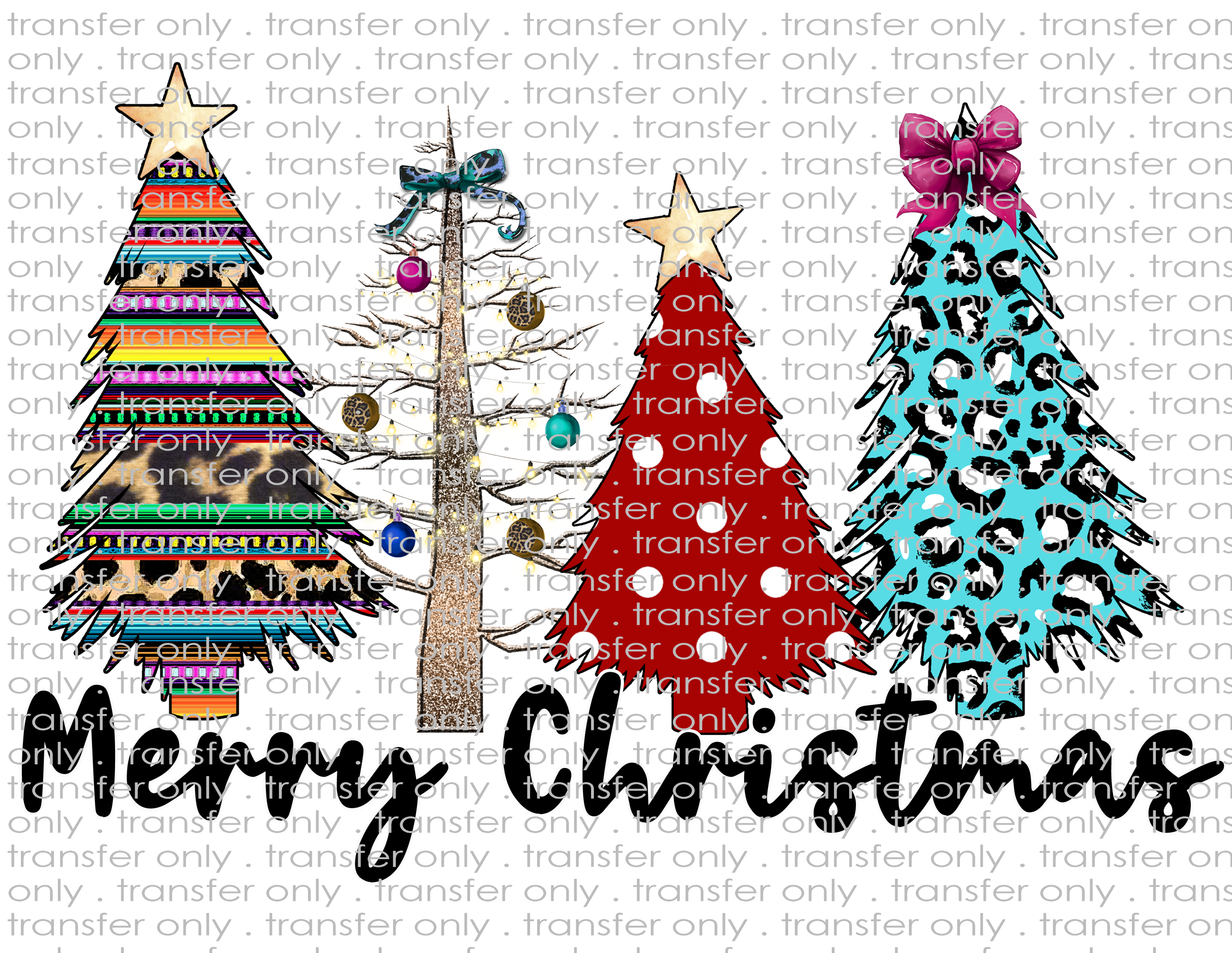 Christmas Trees - Waterslide, Sublimation Transfers