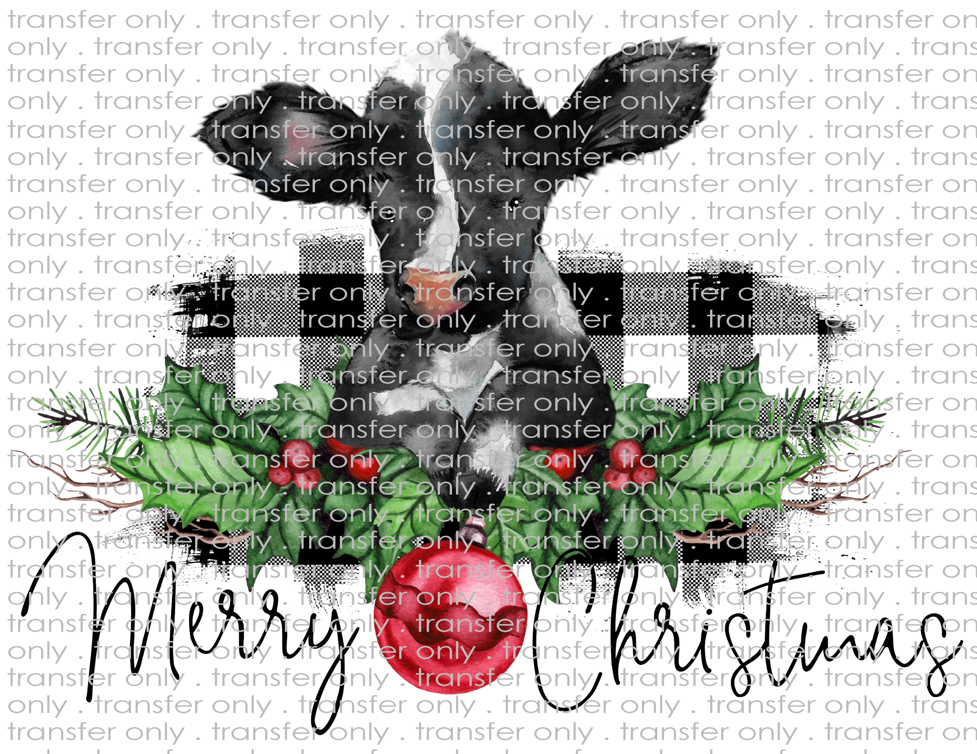 Baby Calf Christmas - Waterslide, Sublimation Transfers