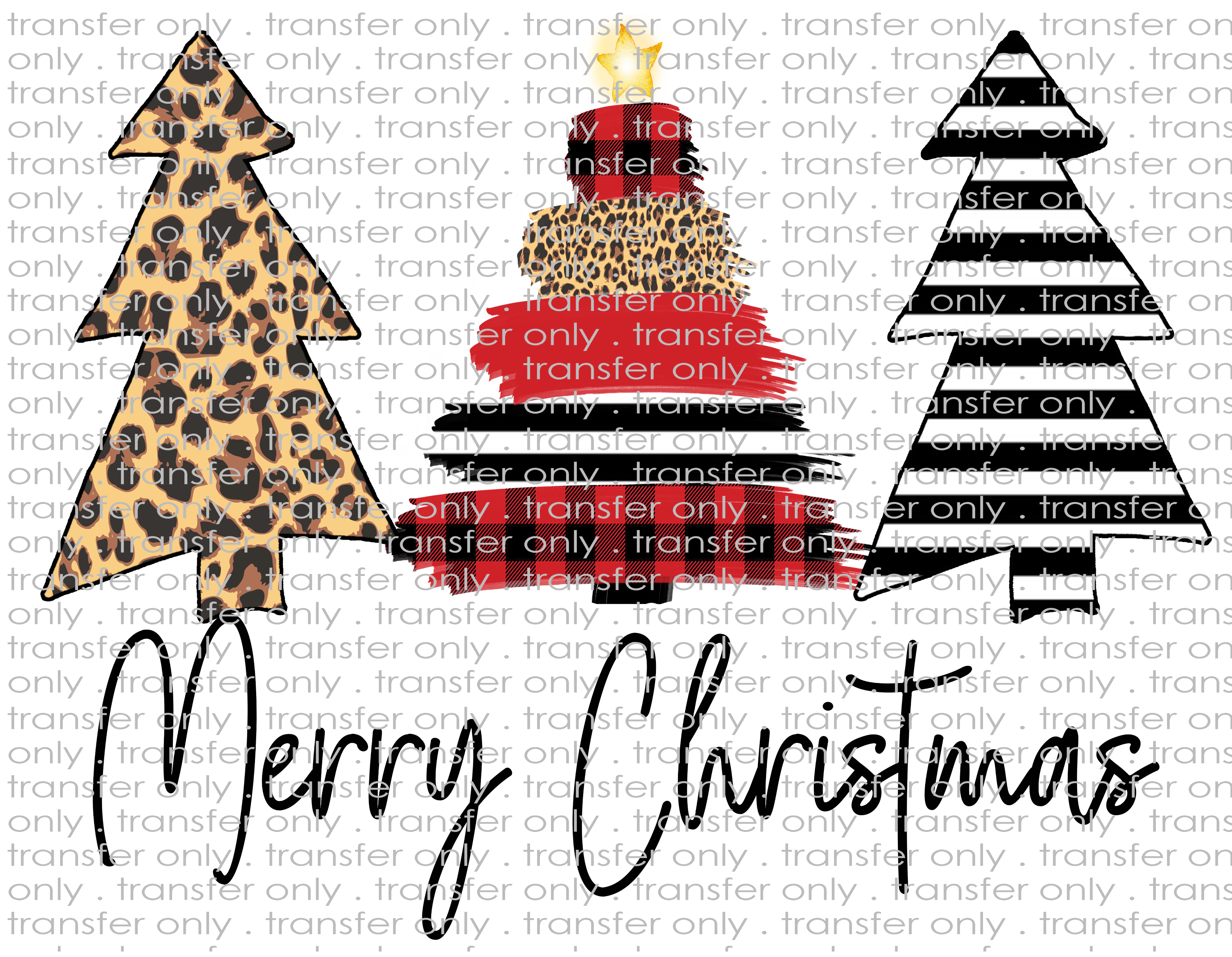 Christmas Trees - Waterslide, Sublimation Transfers