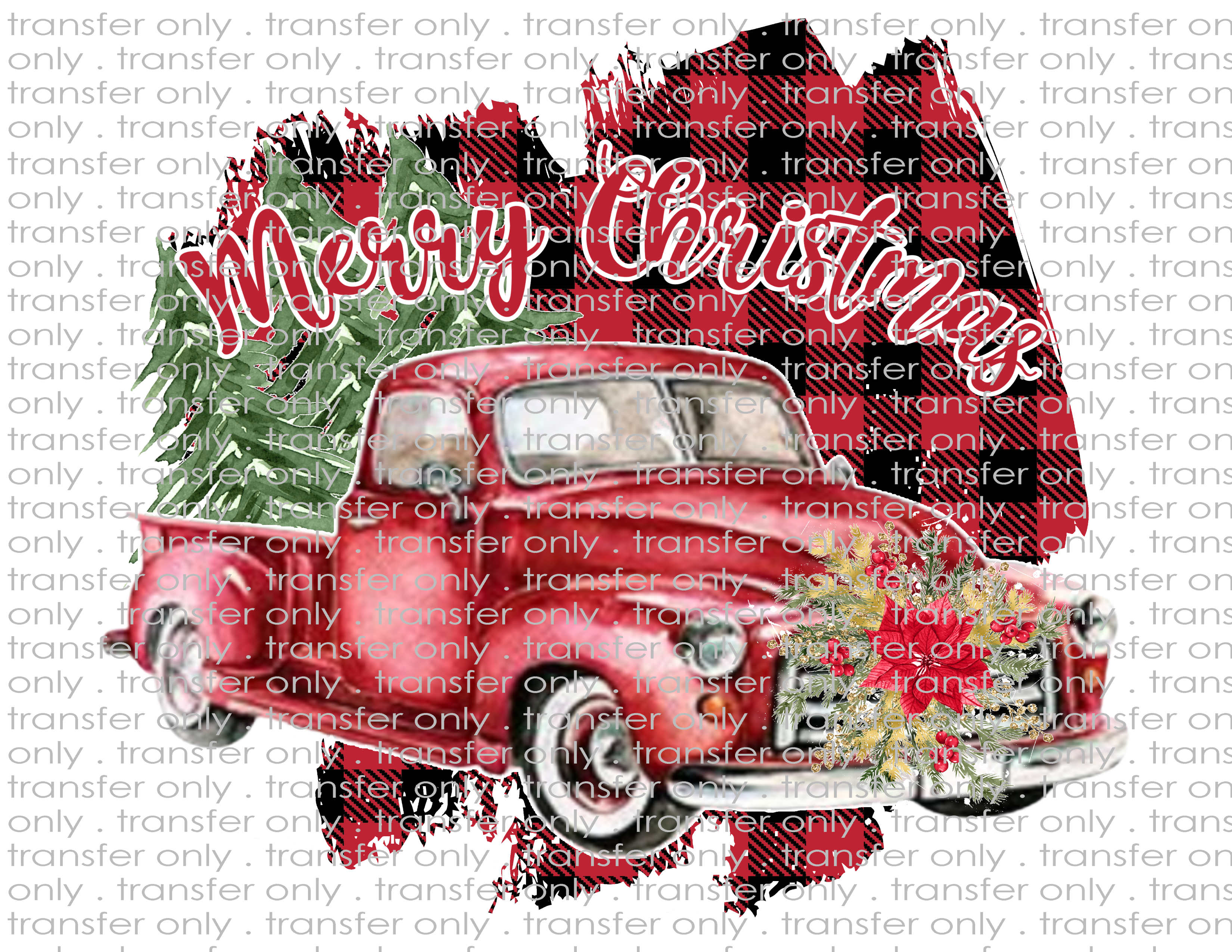Vintage Truck Christmas - Waterslide, Sublimation Transfers