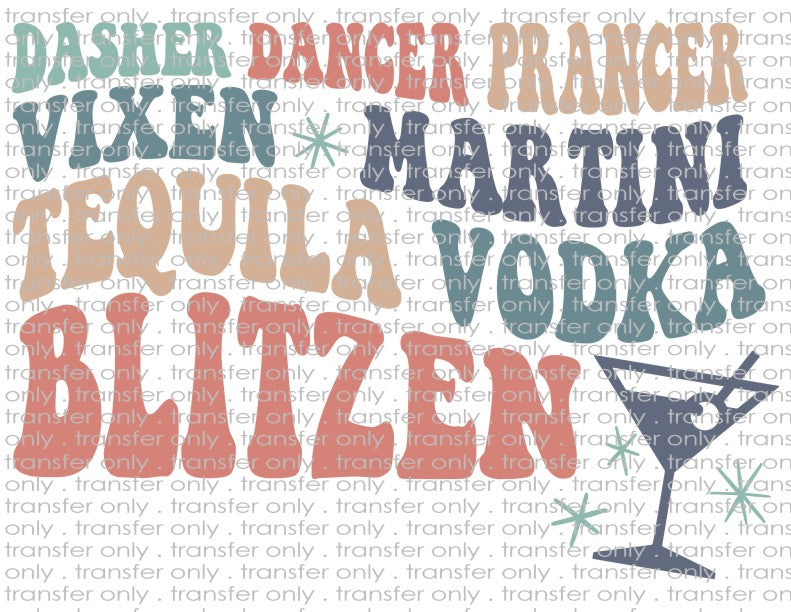 Blitzened Color - Waterslide, Sublimation Transfers