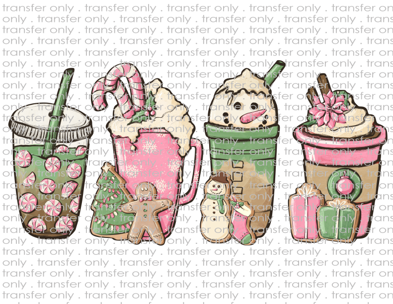 Christmas Coffees - Waterslide, Sublimation Transfers