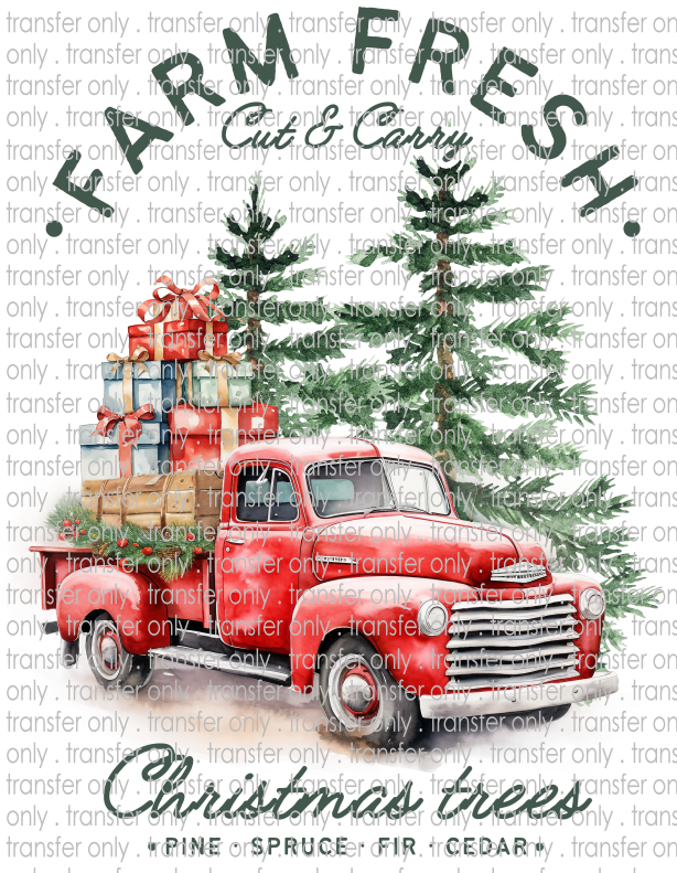 Farm Fresh Christmas Trees - Waterslide, Sublimation Transfers
