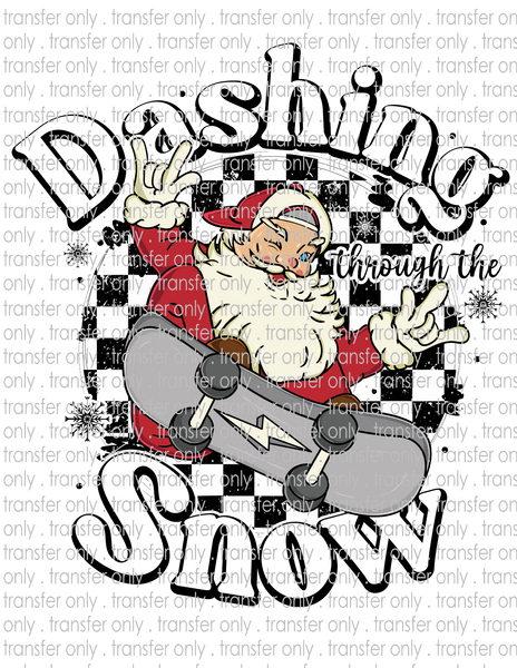 Dashing Through The Snow - Waterslide, Sublimation Transfers