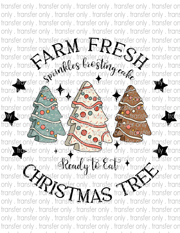 Farm Fresh Christmas Trees - Waterslide, Sublimation Transfers