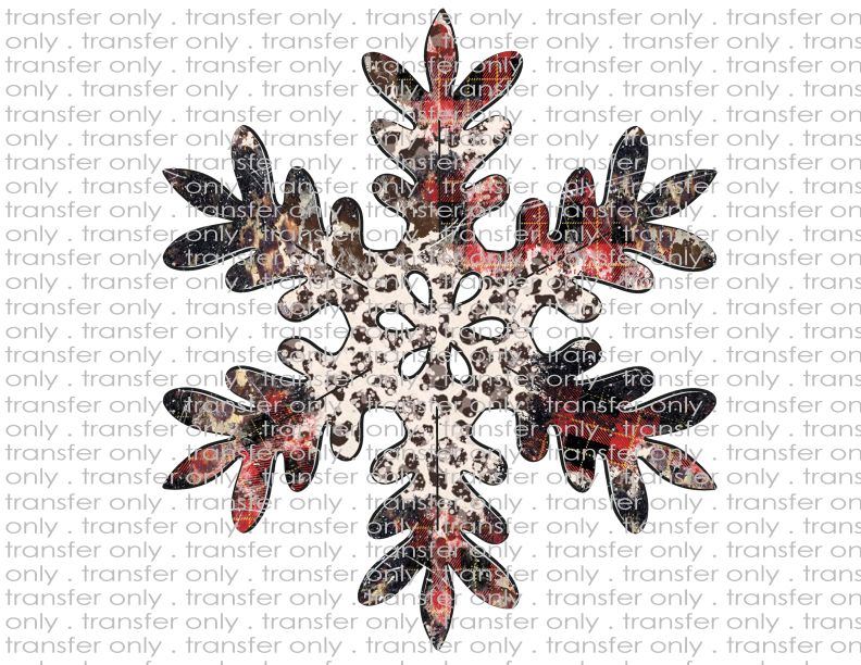 Snowflake - Waterslide, Sublimation Transfers