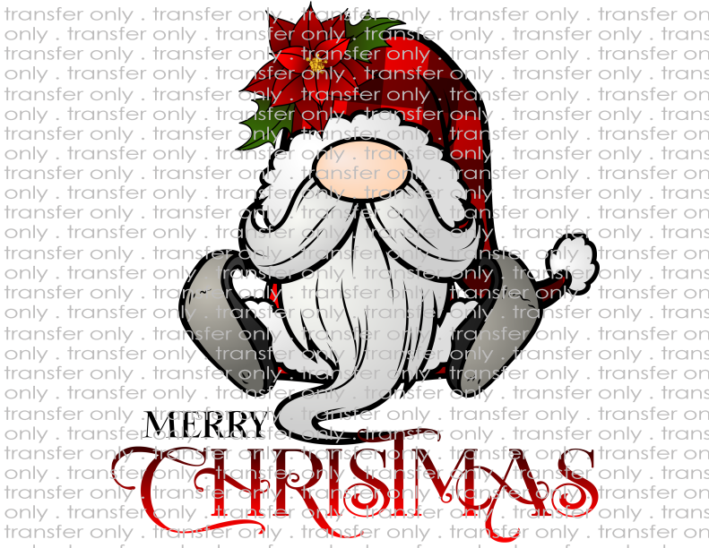 Merry Christmas Gnome - Waterslide, Sublimation Transfers