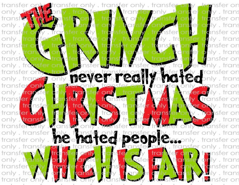 Never Hated Christmas - Waterslide, Sublimation Transfers