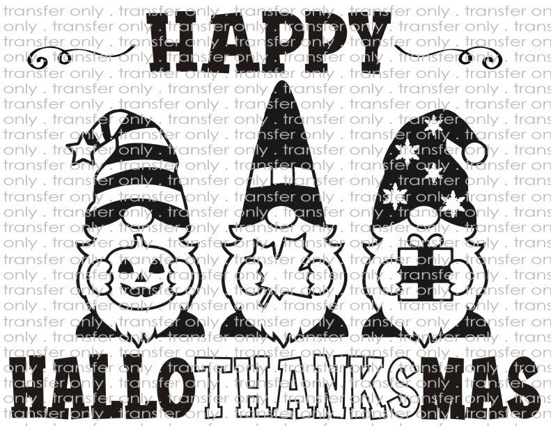 Happy HallowThanksMas - Waterslide, Sublimation Transfers