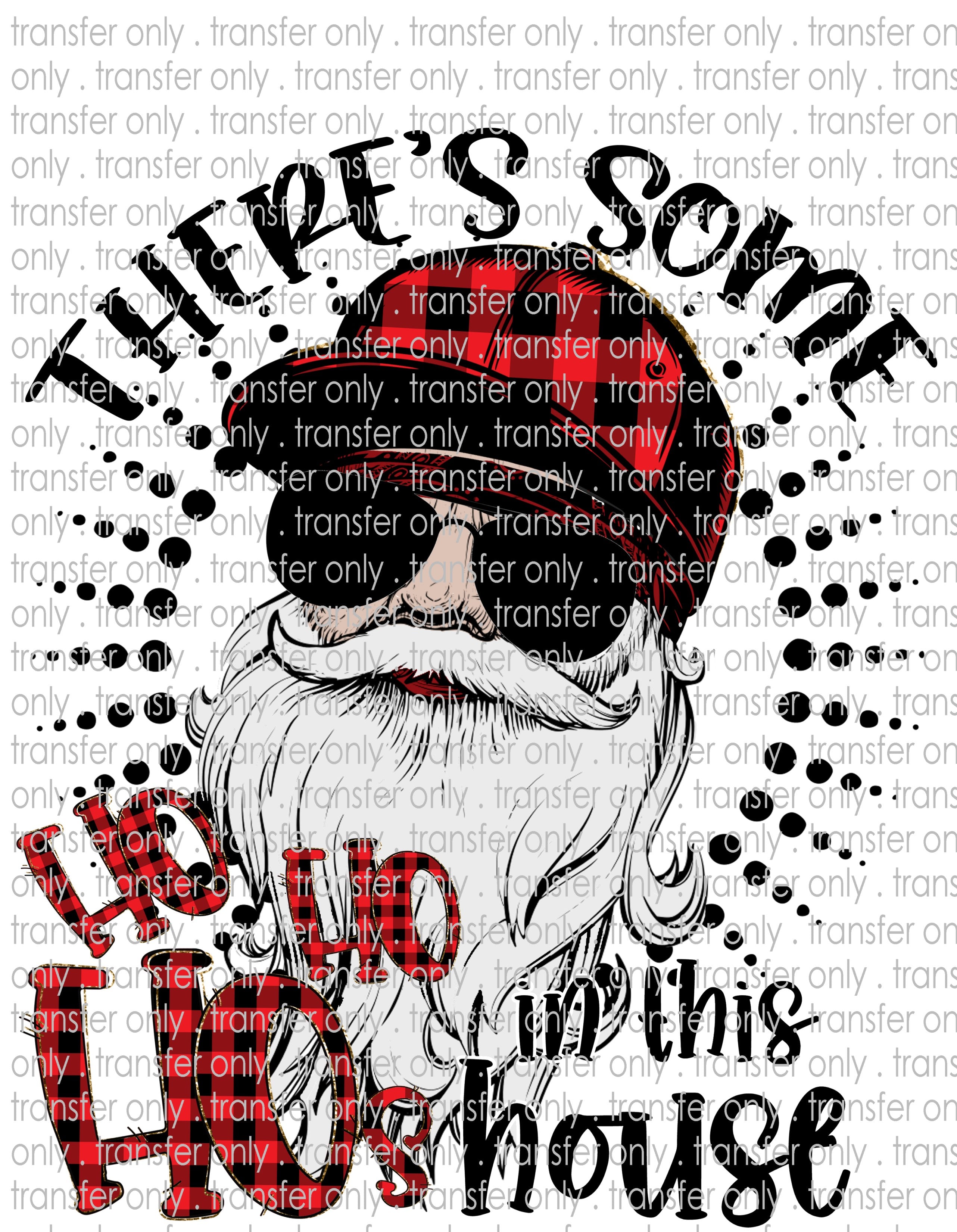 Buffalo Plaid Santa Hos in House - Waterslide, Sublimation Transfers