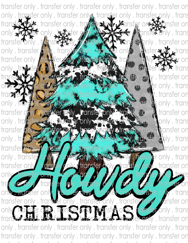Country Christmas Howdy - Waterslide, Sublimation Transfers