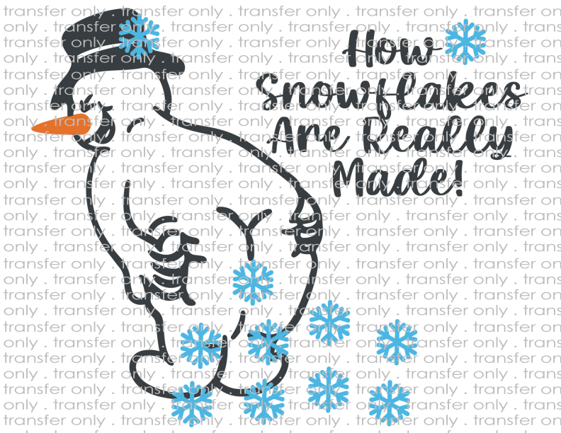 How Snowflakes Are Made - Waterslide, Sublimation Transfers