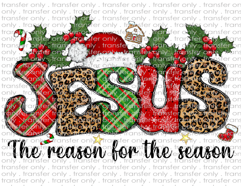 Jesus Is The Reason For The Season - Waterslide, Sublimation Transfers