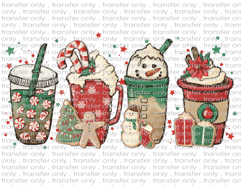 Christmas Coffees - Waterslide, Sublimation Transfers