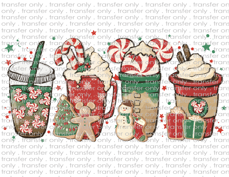 Christmas Coffees - Waterslide, Sublimation Transfers