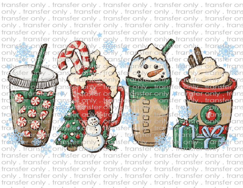 Christmas Coffees - Waterslide, Sublimation Transfers