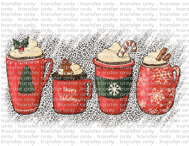 Christmas Coffees - Waterslide, Sublimation Transfers
