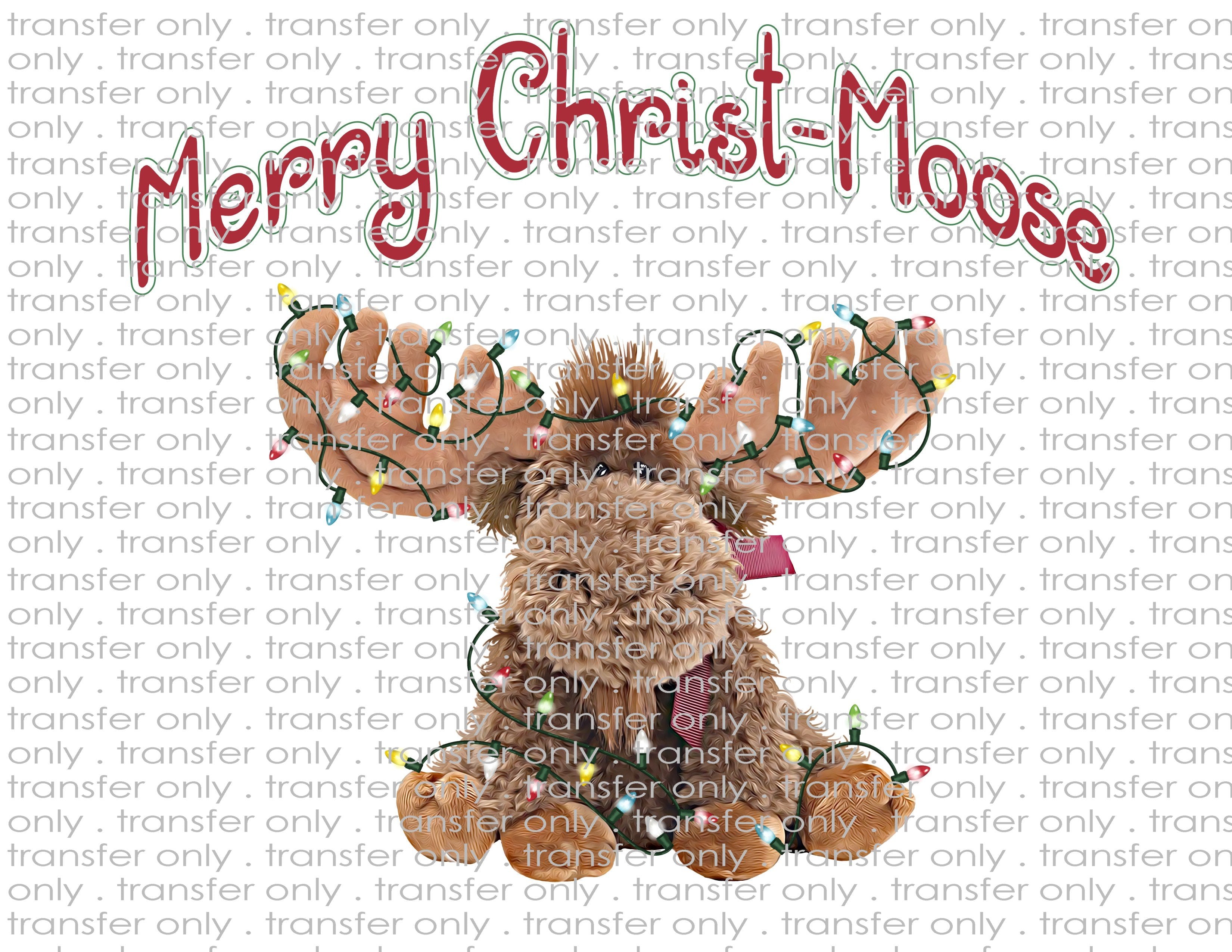 Christmas Moose - Waterslide, Sublimation Transfers