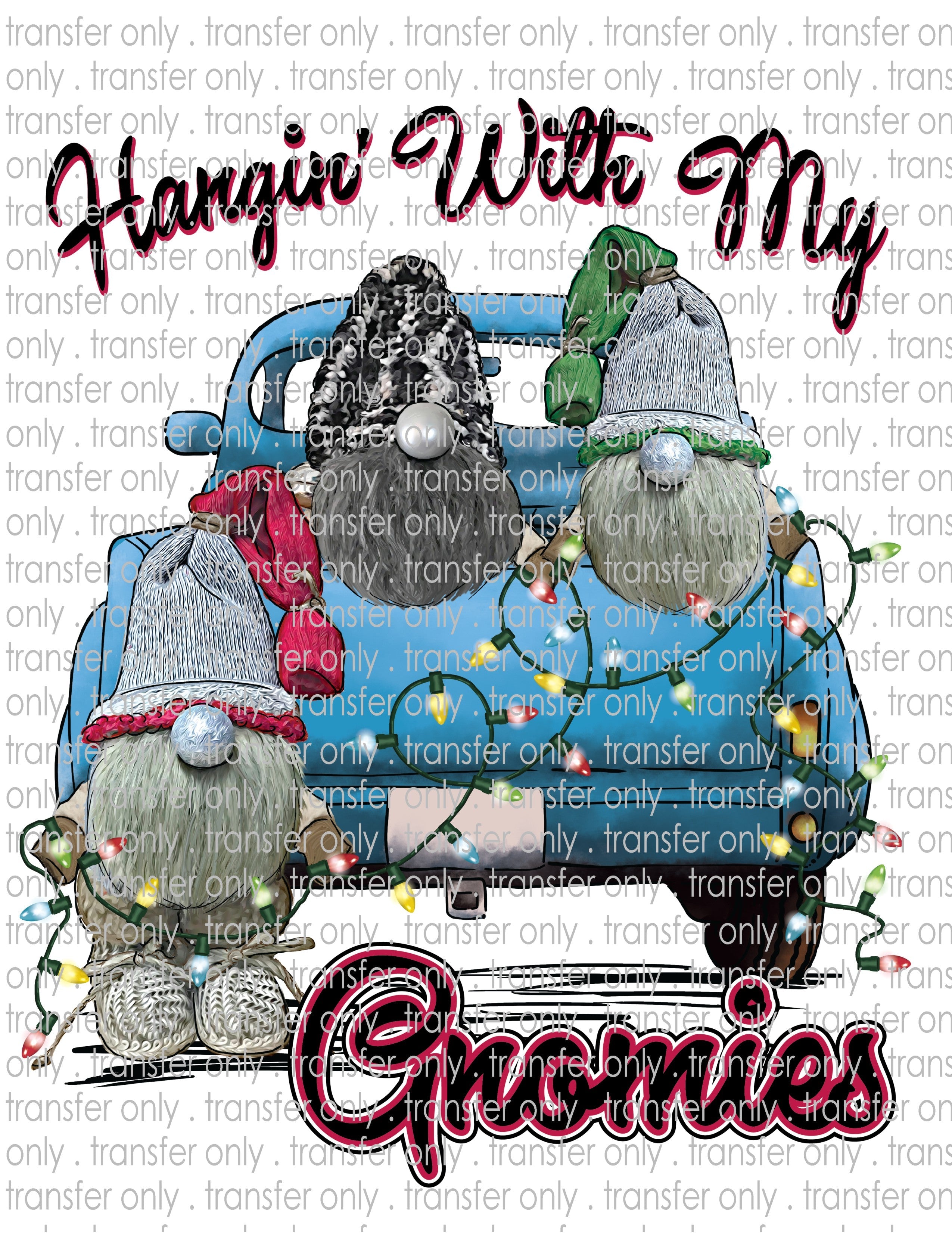 Hanging with Gnomies - Waterslide, Sublimation Transfers